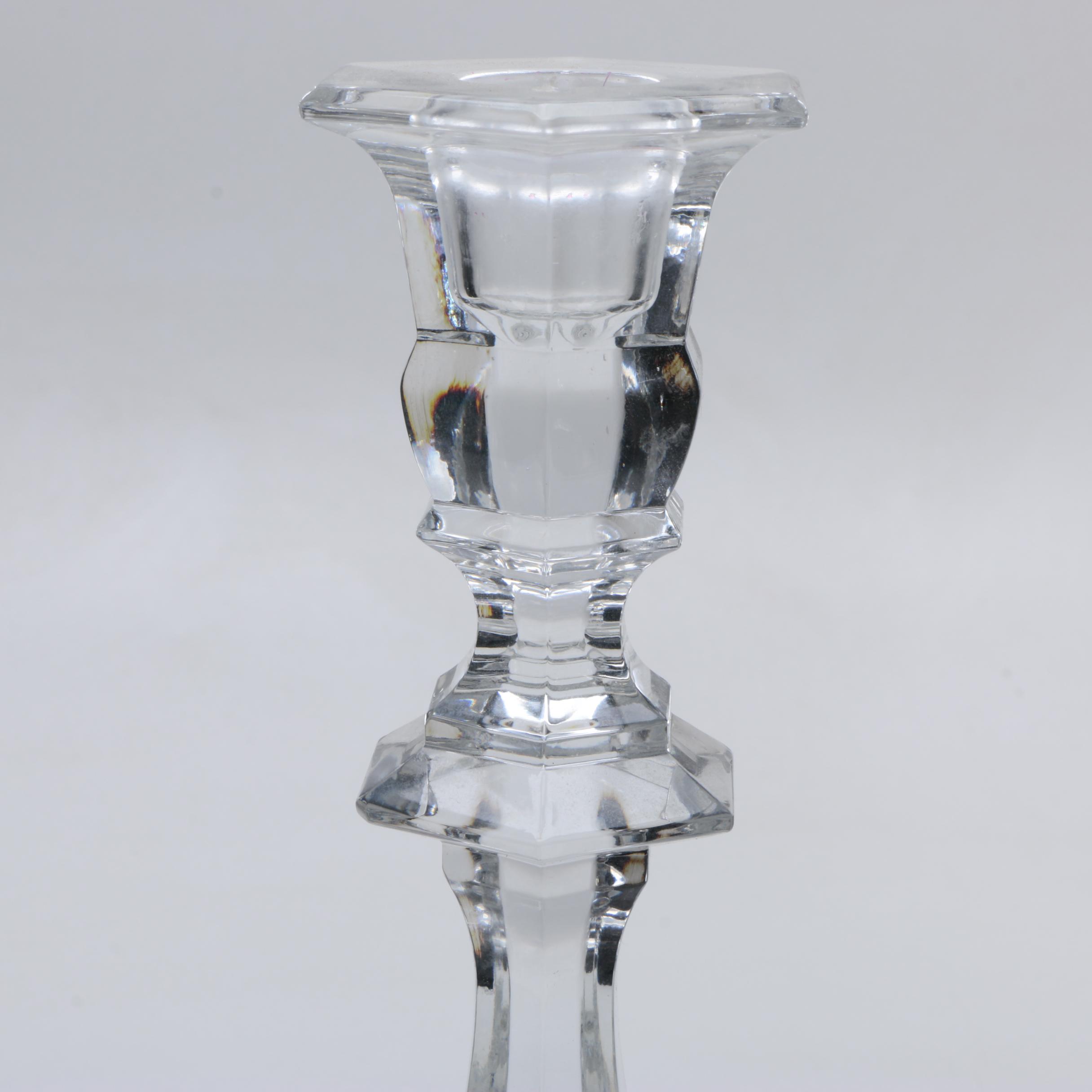 Slovakian Lead Crystal Candlesticks by Imperial Crystal EBTH