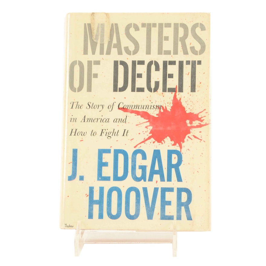 J. Edgard Hoover Signed "Masters of Deceit" in Hardcover