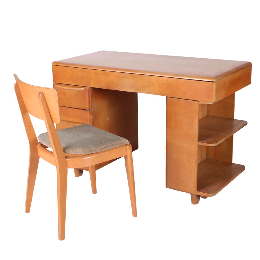 Mid Century Modern Heywood Wakefield Desk With Chair Ebth