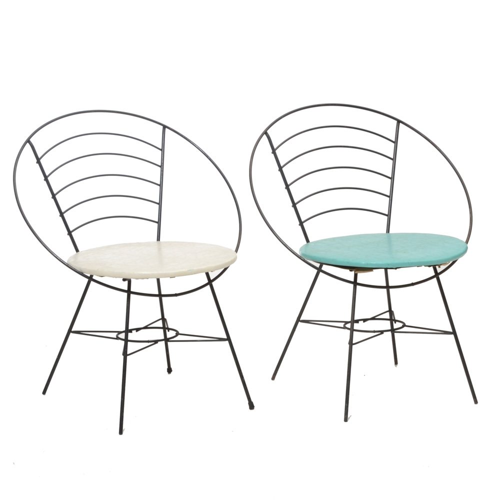 Two Mid Century Modern Outdoor Hoop Chairs EBTH