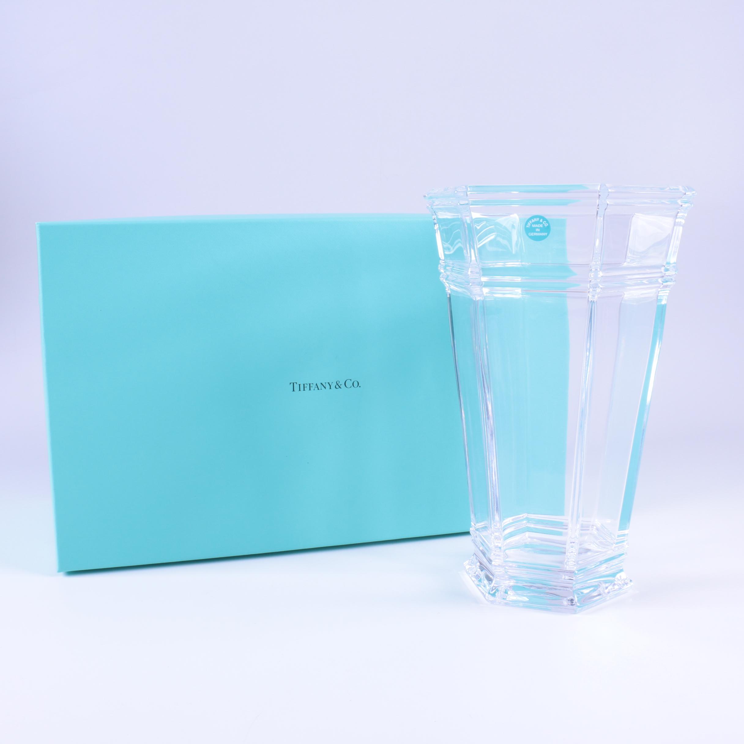 Tiffany Co Crystal Windham Vase Ebth