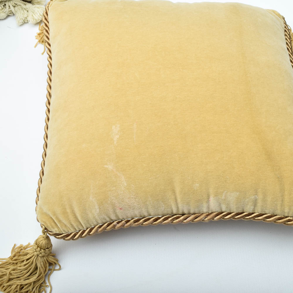 Floral Needlepoint Throw Pillows EBTH