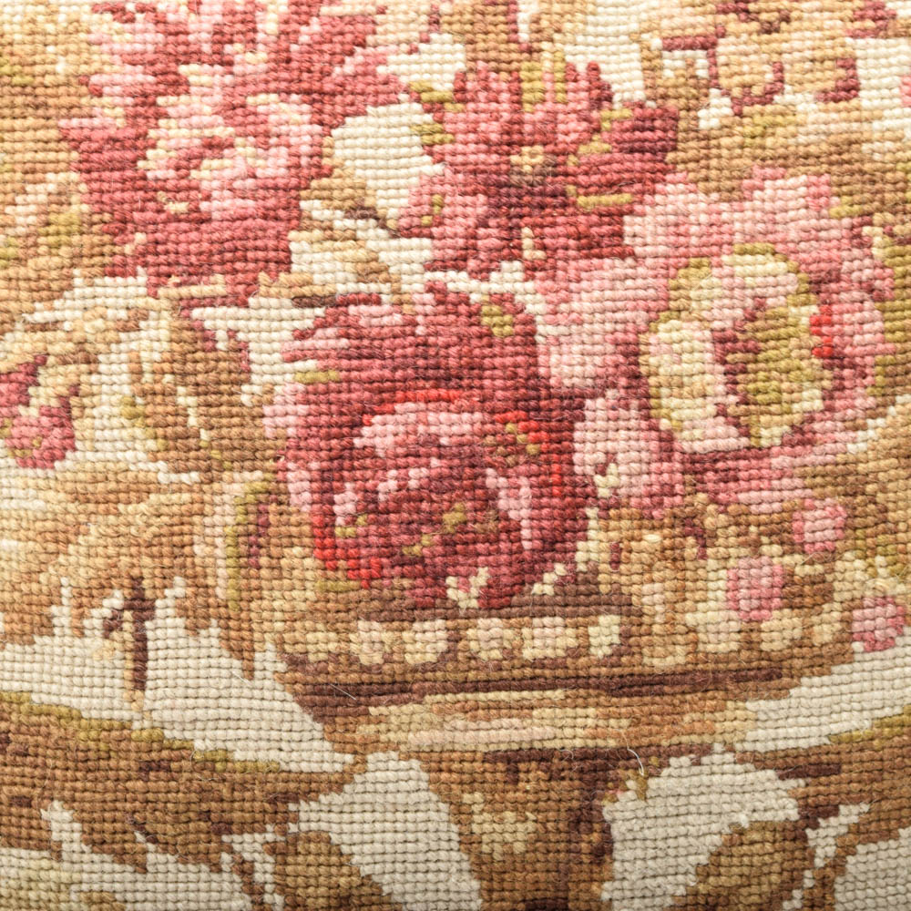 Floral Needlepoint Throw Pillows EBTH