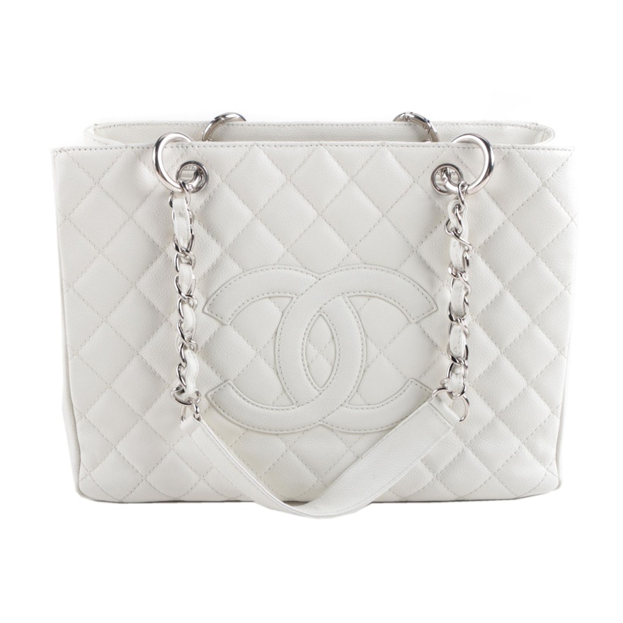 White Quilted Handbag