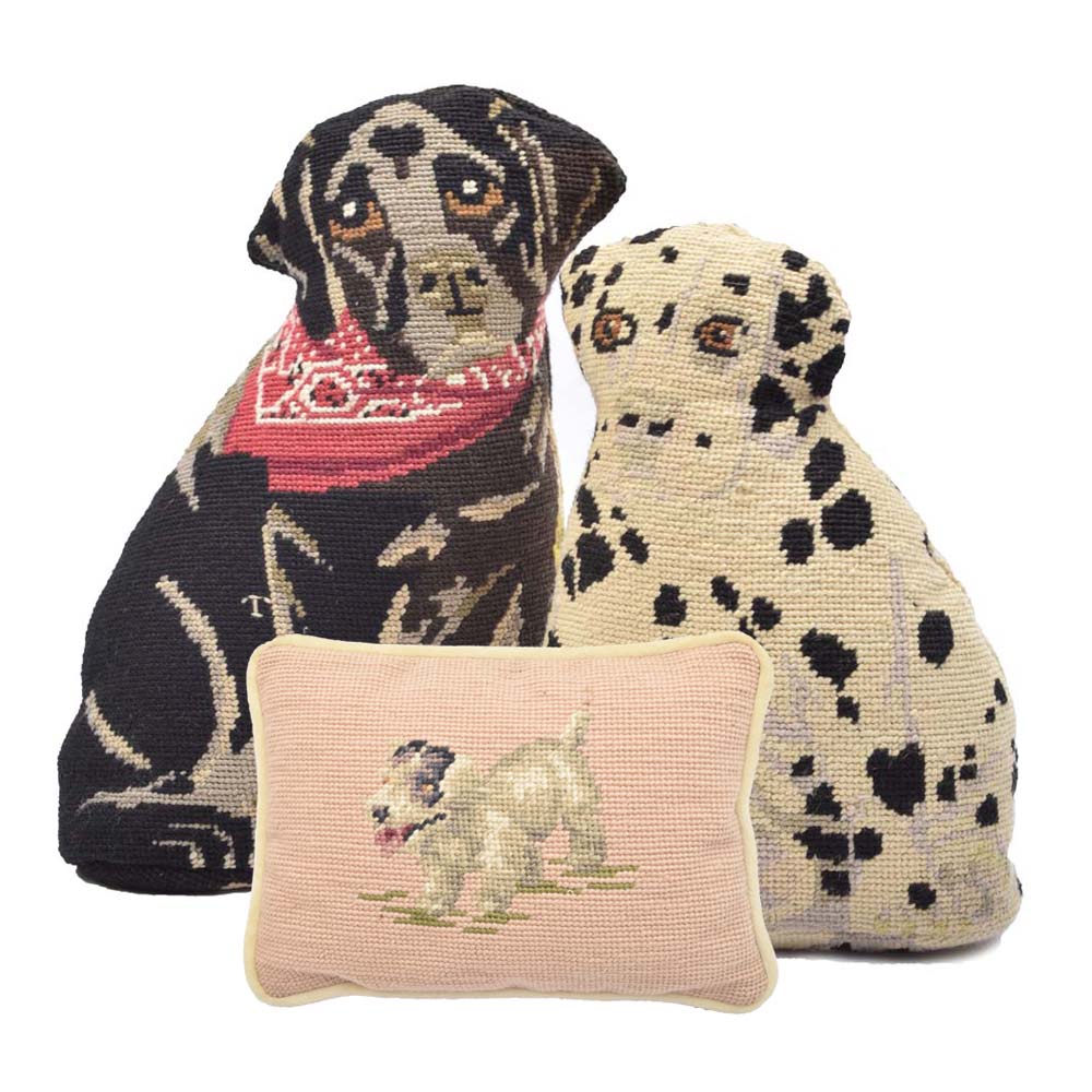 Needlepoint Dog Pillows Ebth