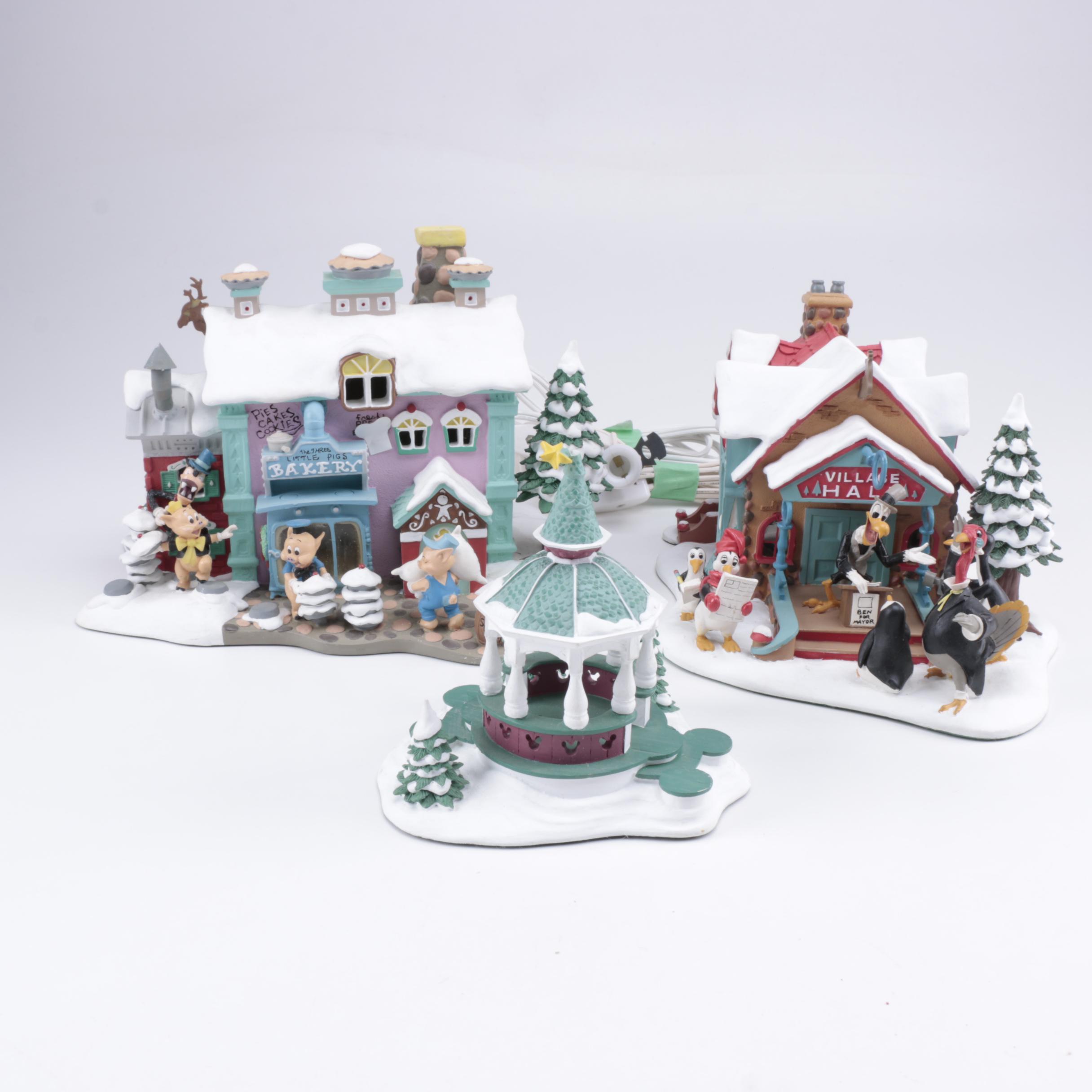 Disney Winter Wonderland Village Pieces by The Danbury Mint EBTH