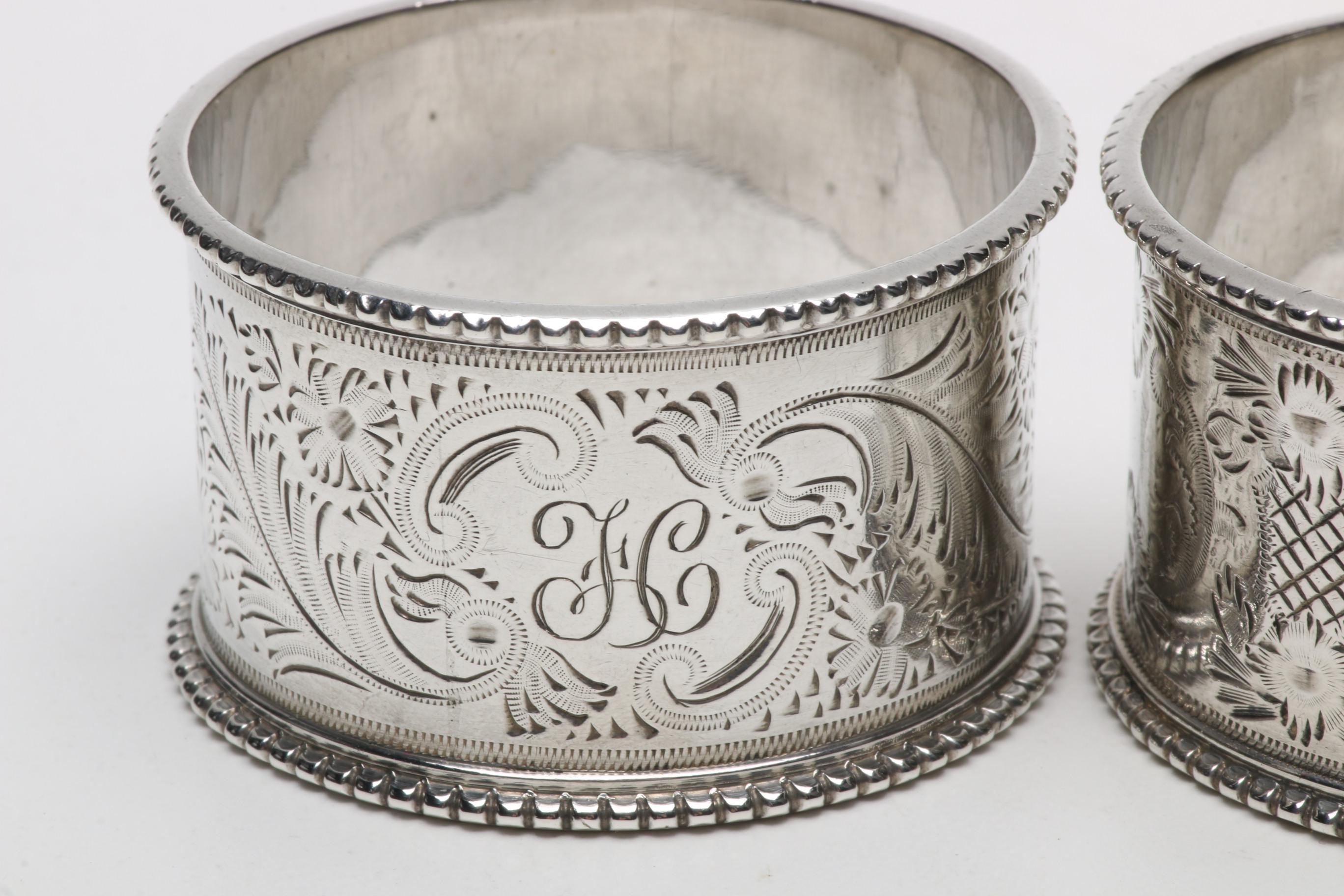 Gorham "Strasbourg" and Other Sterling Silver Napkin Rings EBTH