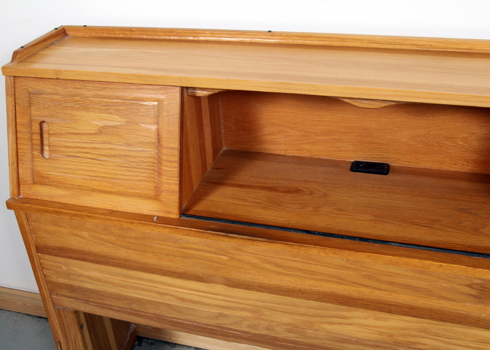 Oak Bookcase Headboard and Frame in FullSize EBTH