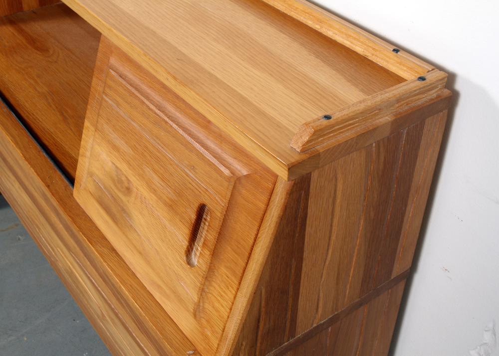 Oak Bookcase Headboard and Frame in FullSize EBTH