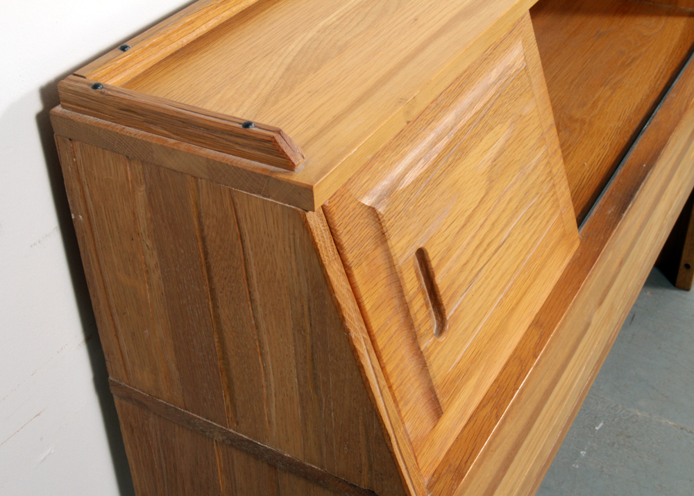 Oak Bookcase Headboard and Frame in FullSize EBTH