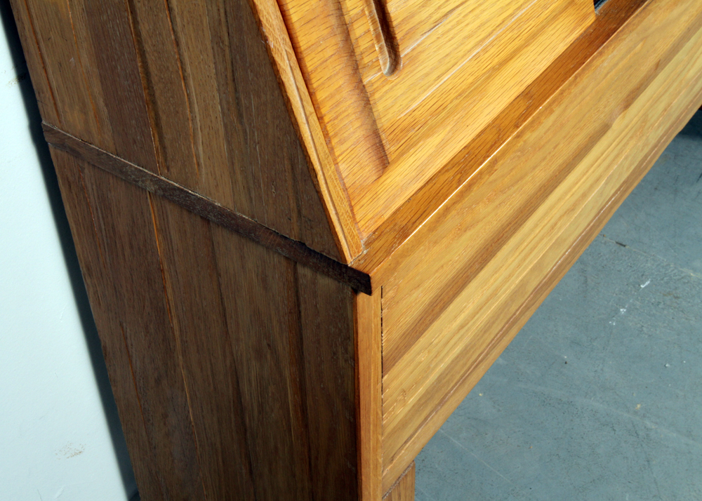 Oak Bookcase Headboard and Frame in FullSize EBTH