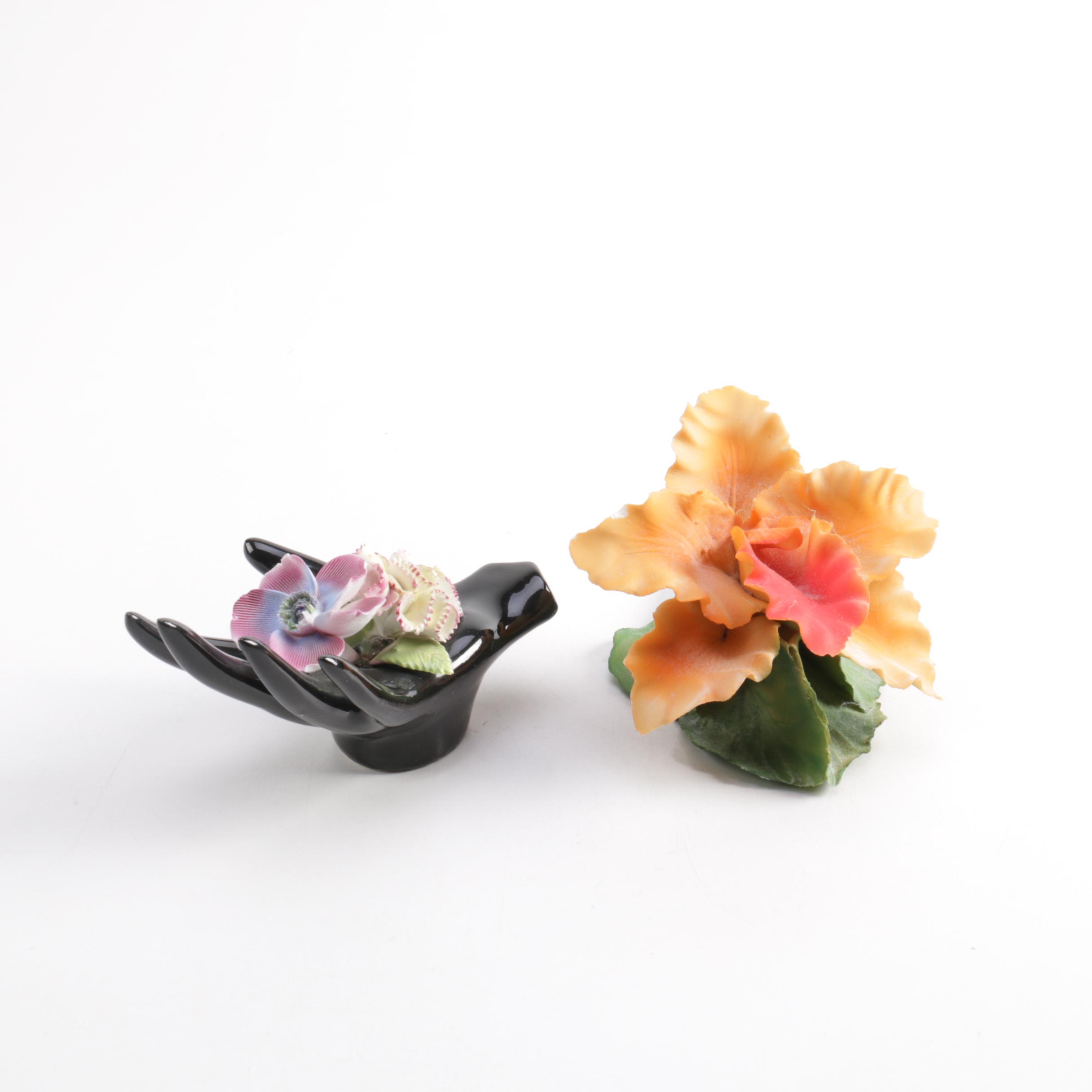 Porcelain Flower Figurines Including Capodimonte EBTH