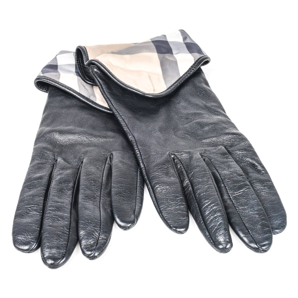 burberry leather gloves