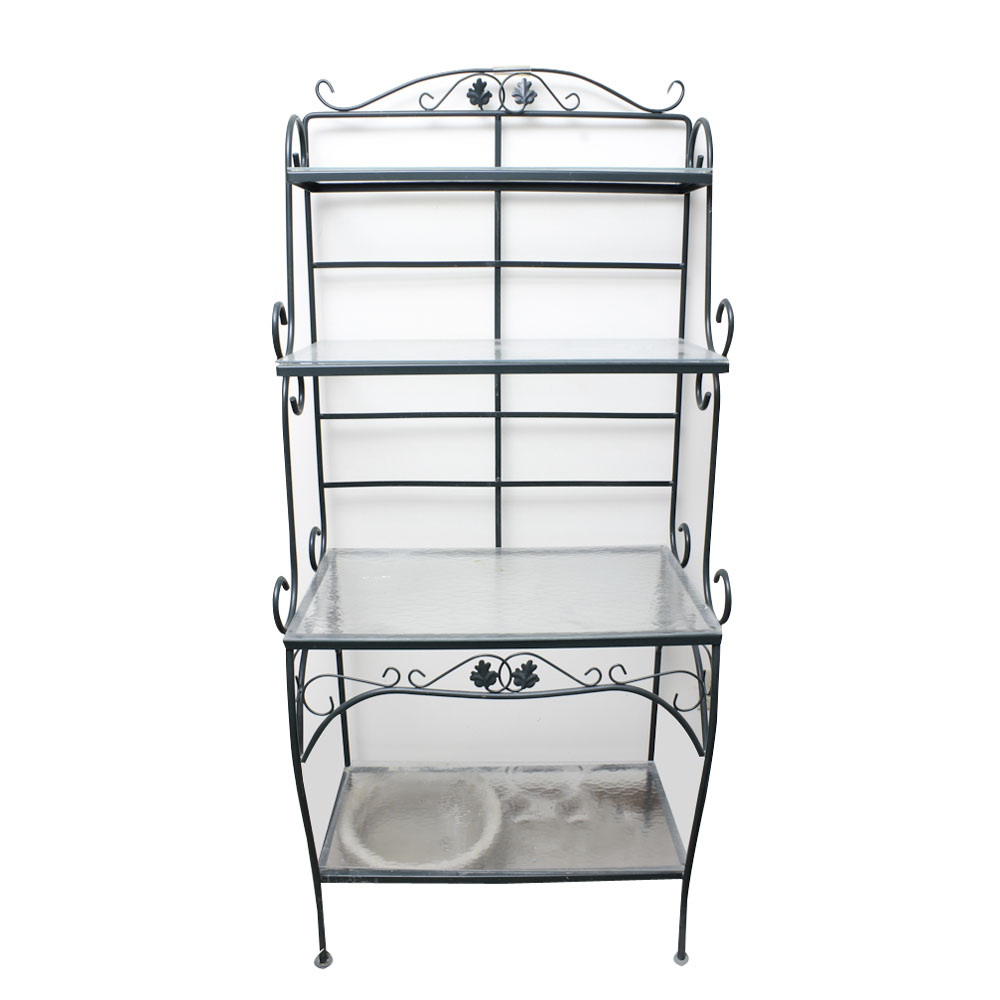 Metal and Glass Baker's Rack EBTH