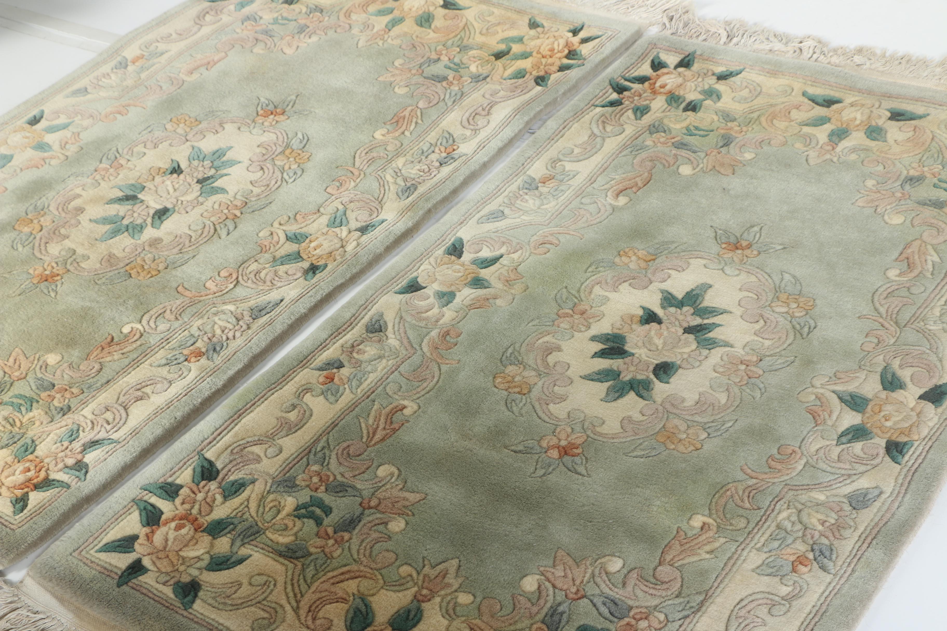 HandKnotted Chinese Floral Carved Wool Area and Accent Rugs EBTH