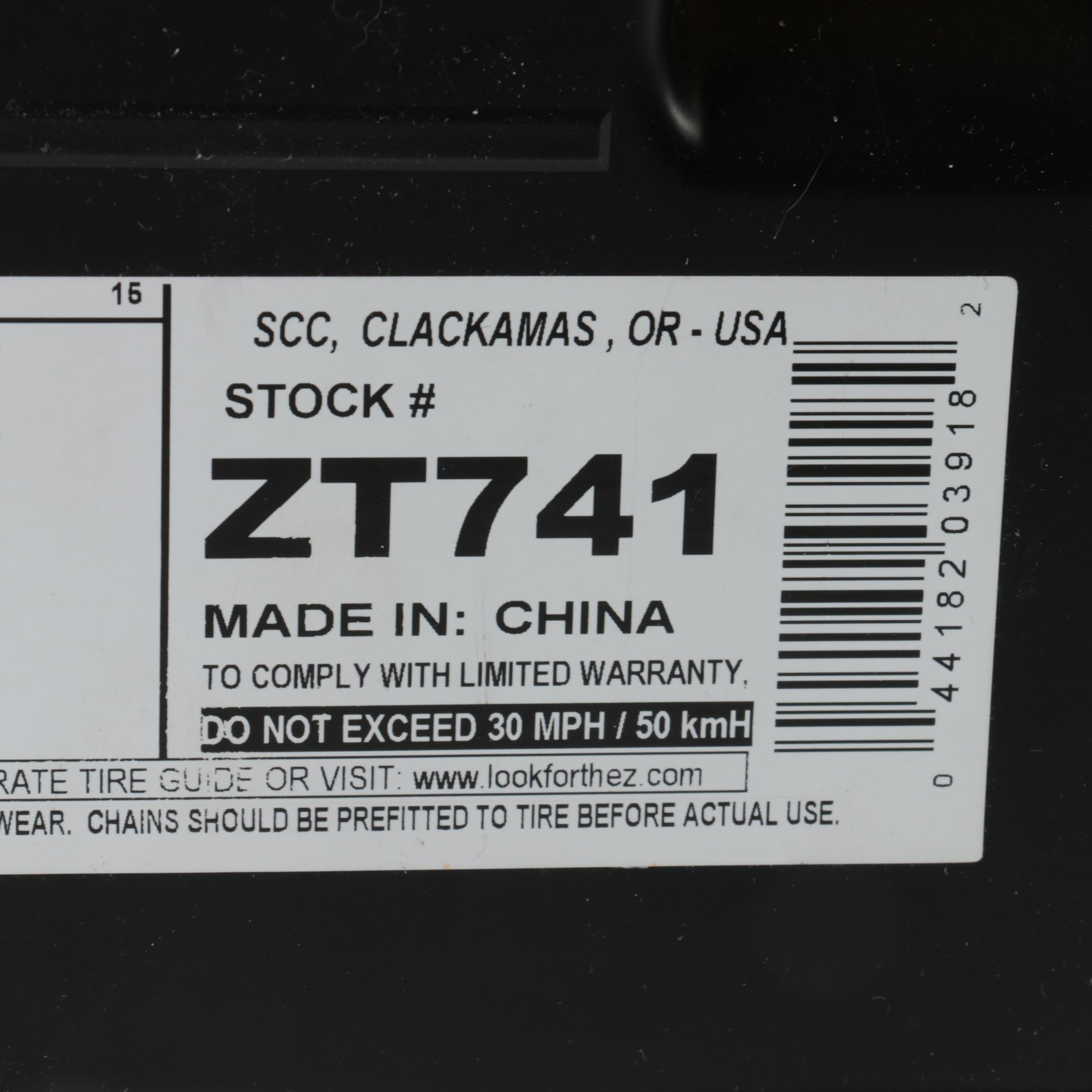 SCC Super Z Tire Chains EBTH