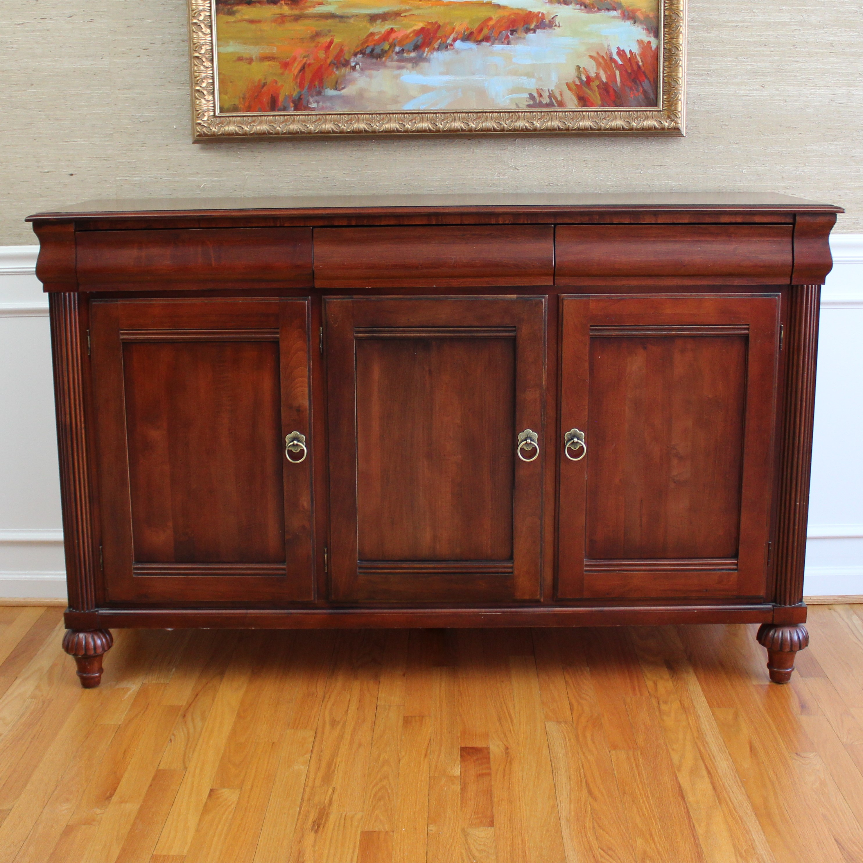 "British Classics" Carved Server Buffet by Ethan Allen EBTH