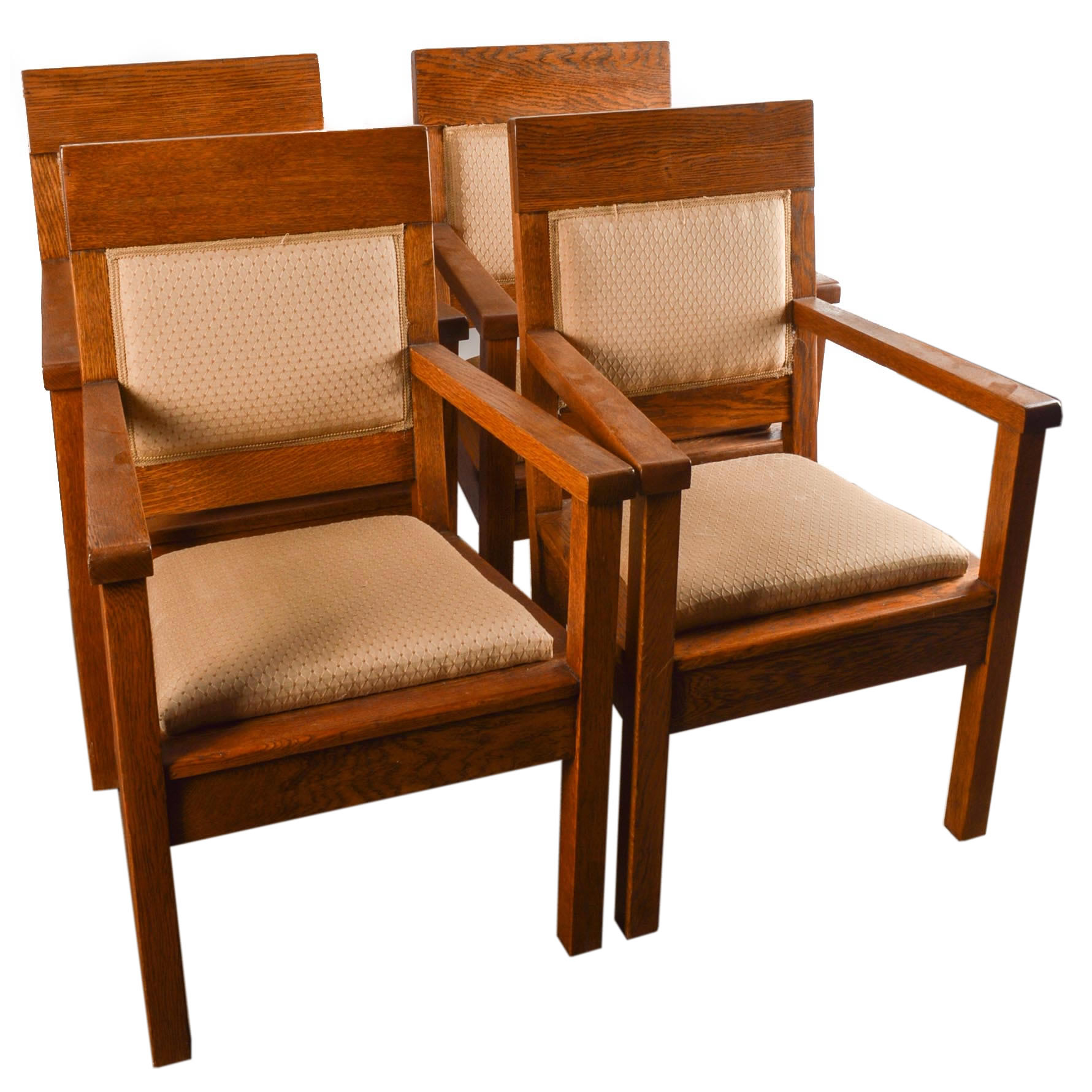MissionStyle Oak Armchairs EBTH