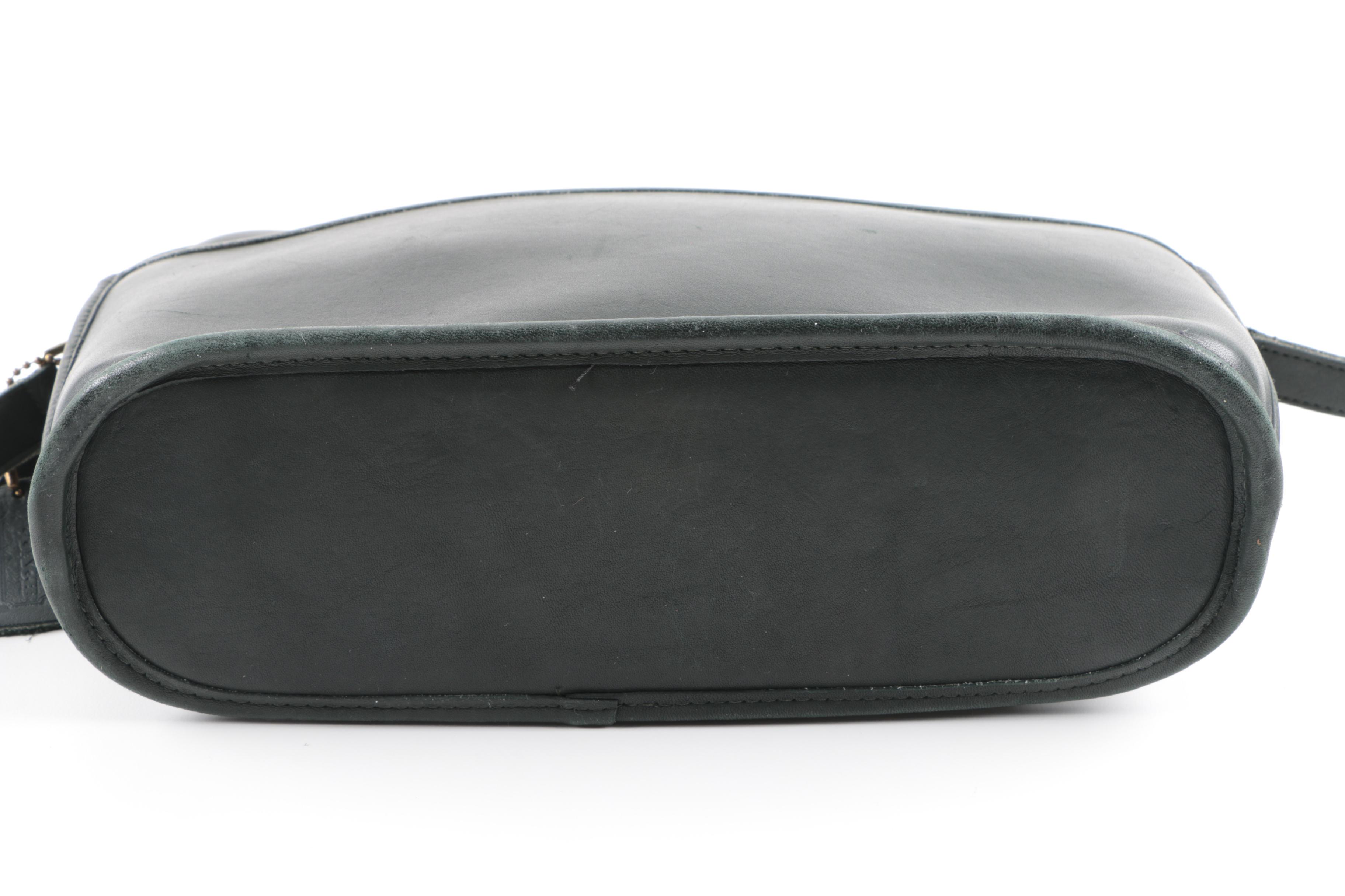 Vintage Coach Dark Green Leather Crossbody Bag EBTH