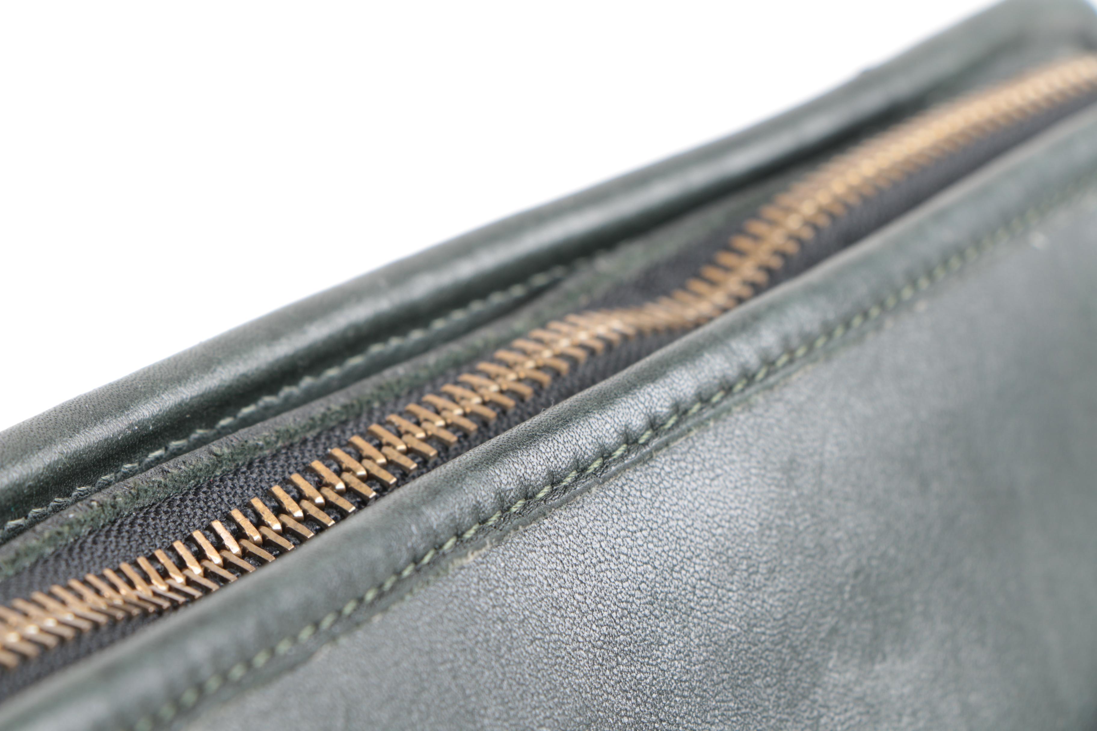 Vintage Coach Dark Green Leather Crossbody Bag EBTH