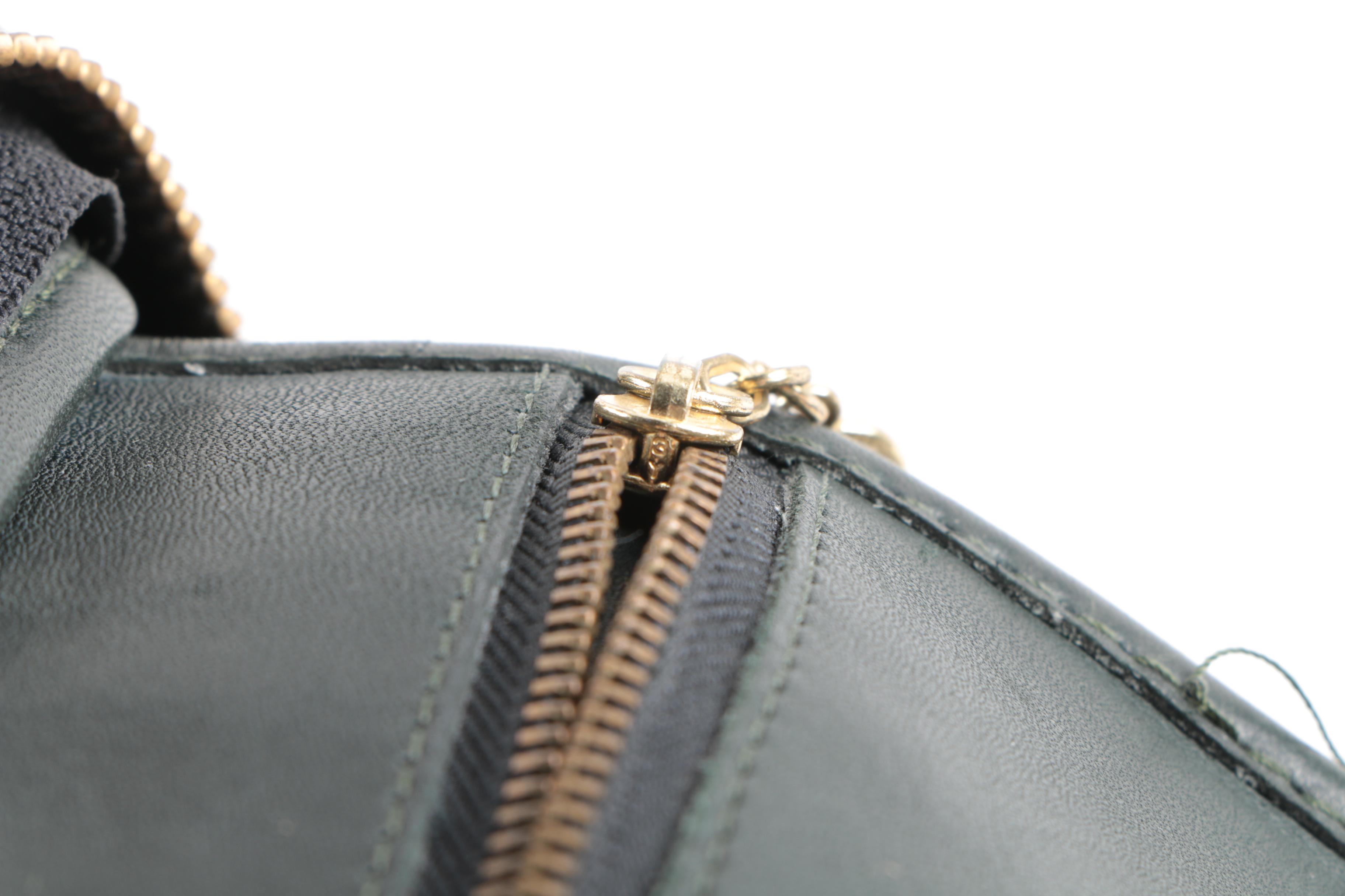 Vintage Coach Dark Green Leather Crossbody Bag EBTH