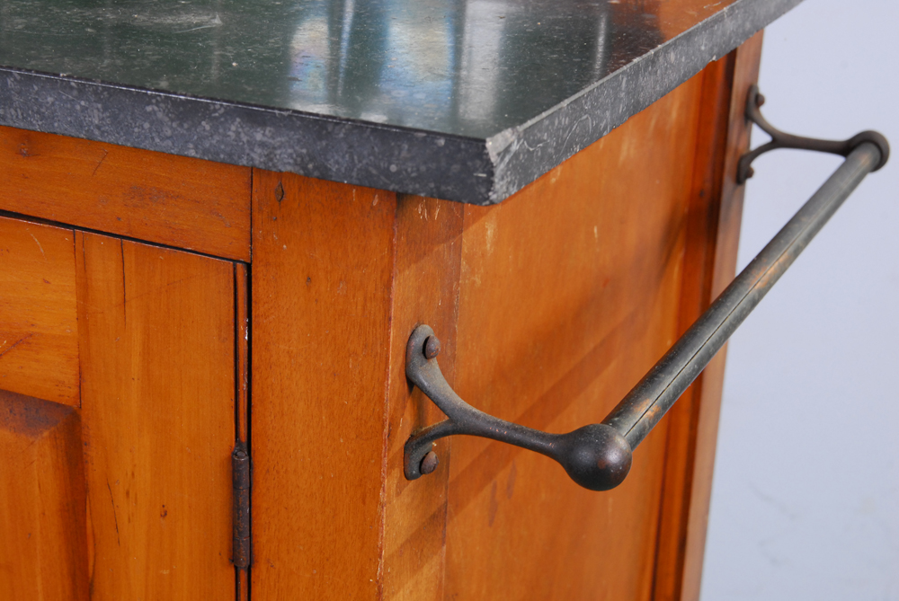 Antique English Arts and Craft Cherry Washstand with Tile Backsplash EBTH