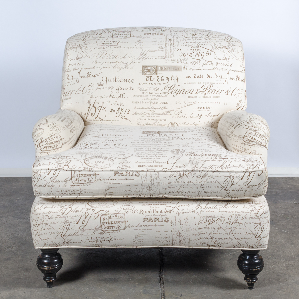 English Roll Arm Upholstered Accent Chair EBTH