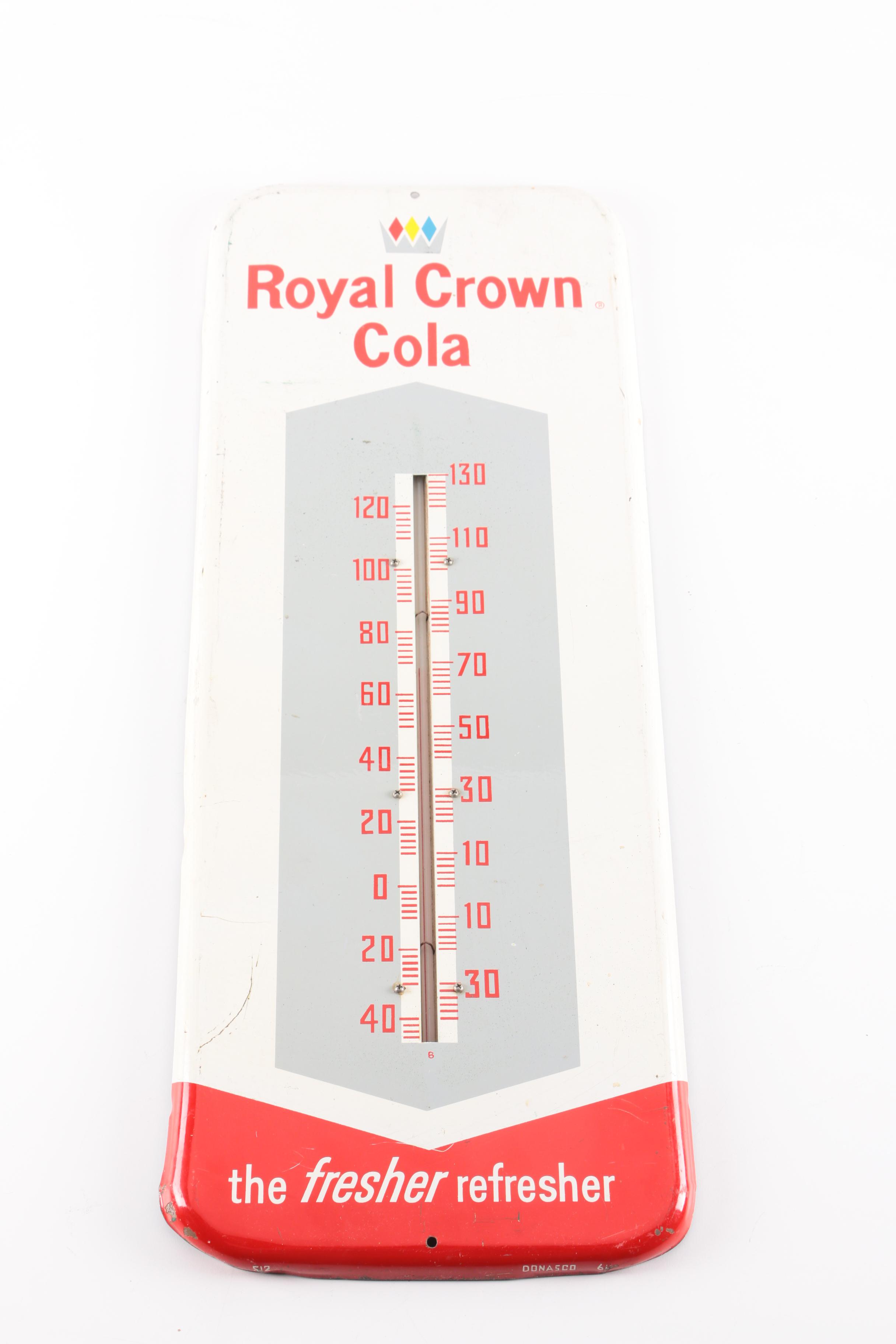 Royal Crown Cola Wall Thermometer EBTH