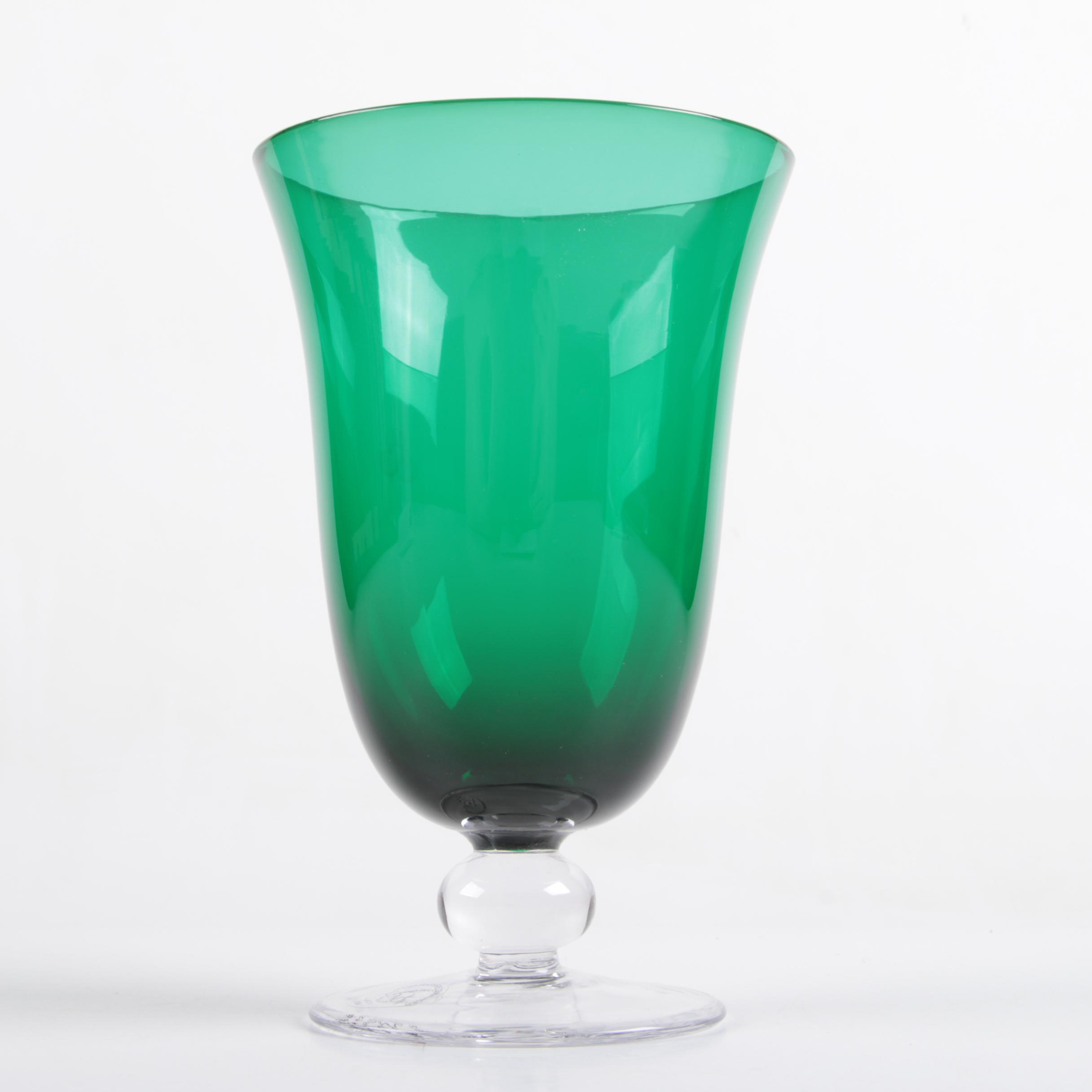 Lenox "Holiday Gems Emerald" Wine Glasses EBTH
