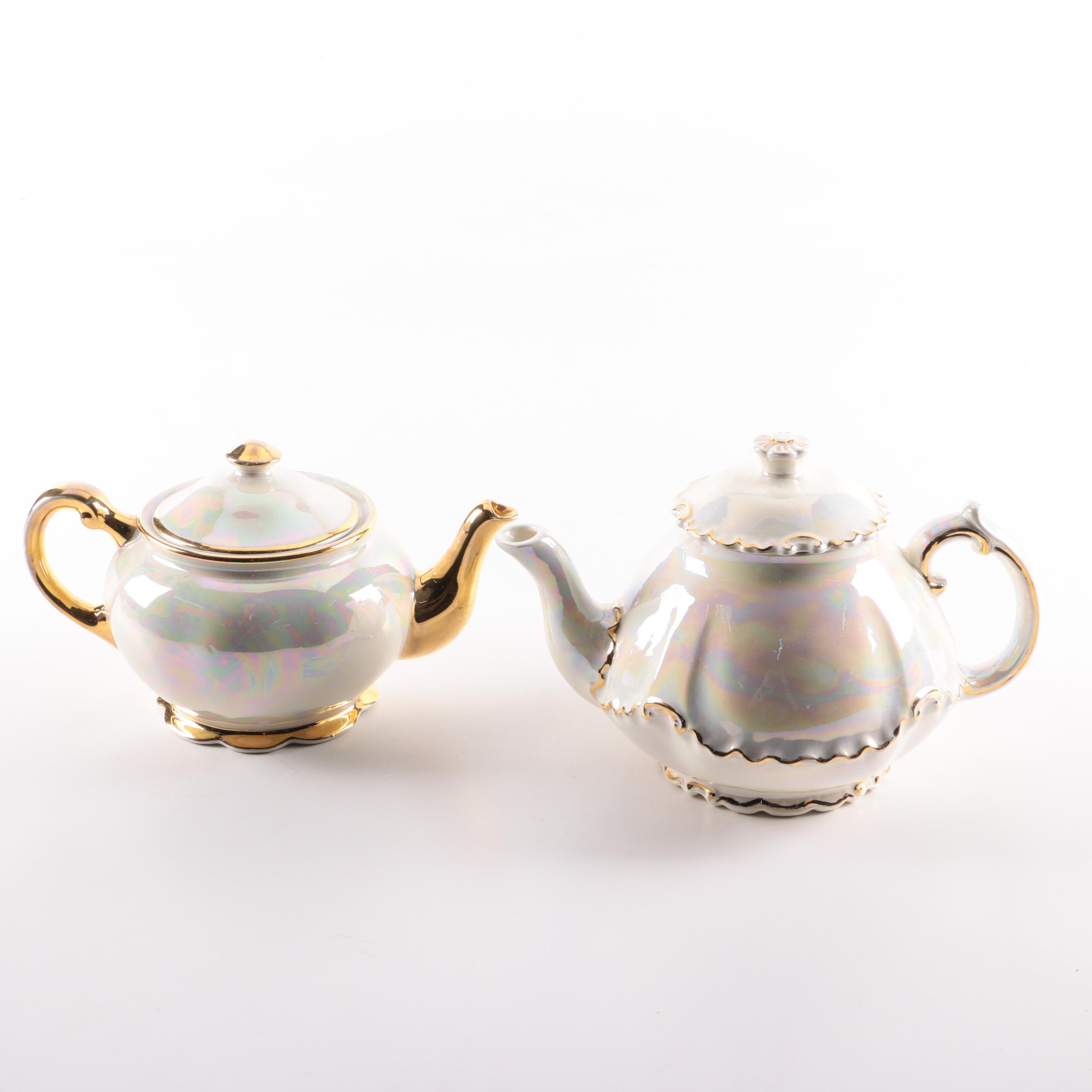 Kingwood China Co. Lusterware Teapot and Another Lusterware Teapot EBTH