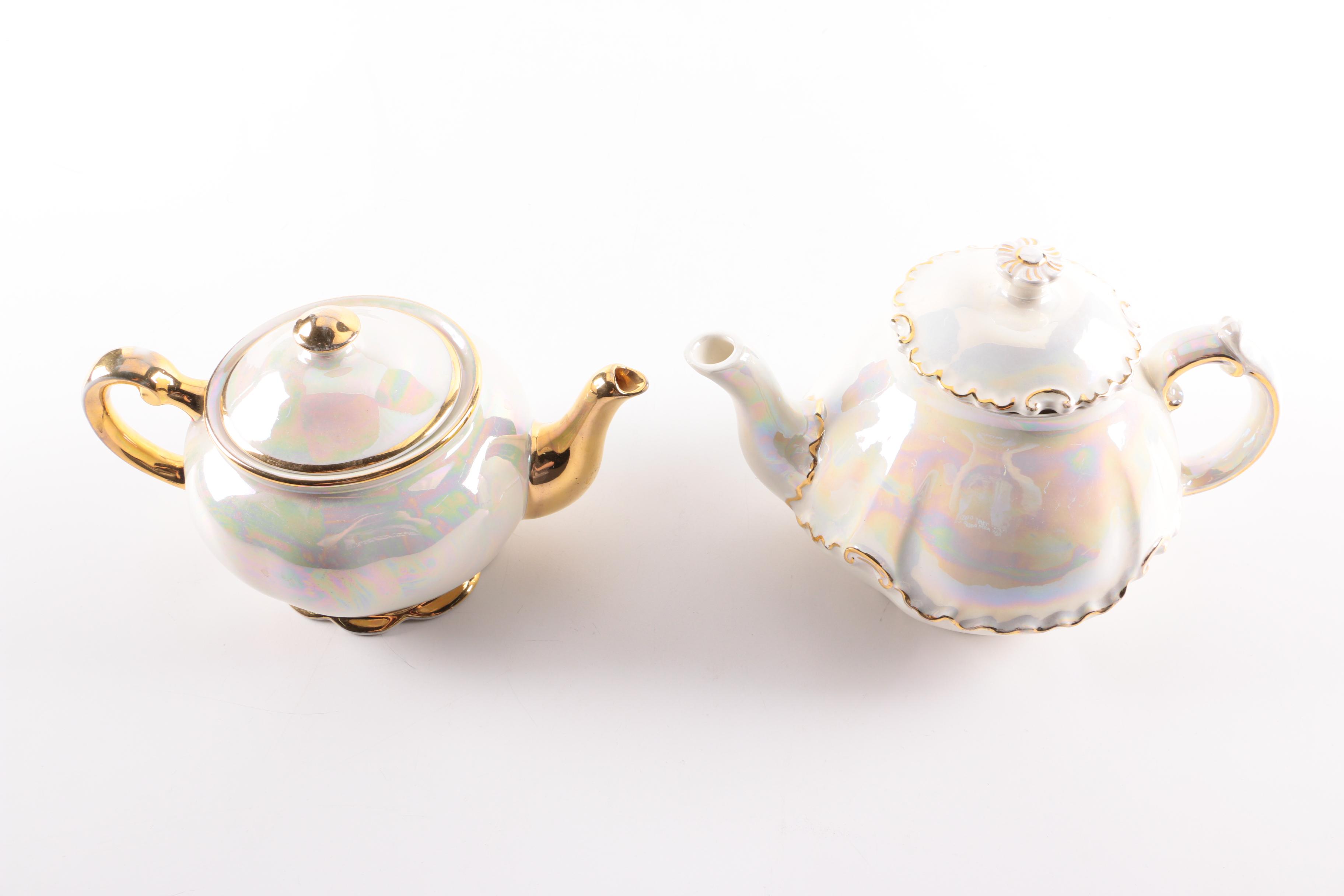 Kingwood China Co. Lusterware Teapot and Another Lusterware Teapot EBTH