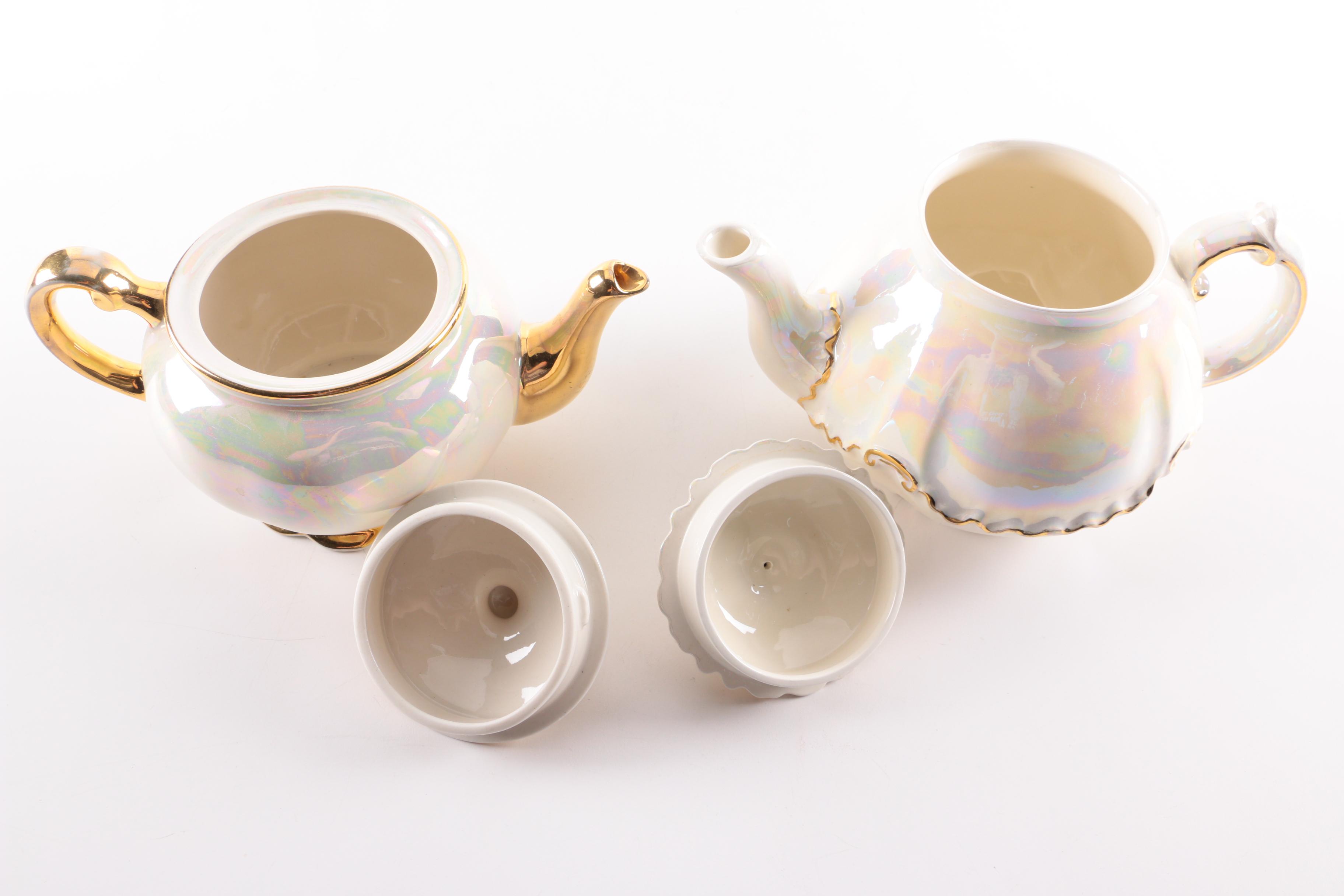 Kingwood China Co. Lusterware Teapot and Another Lusterware Teapot EBTH