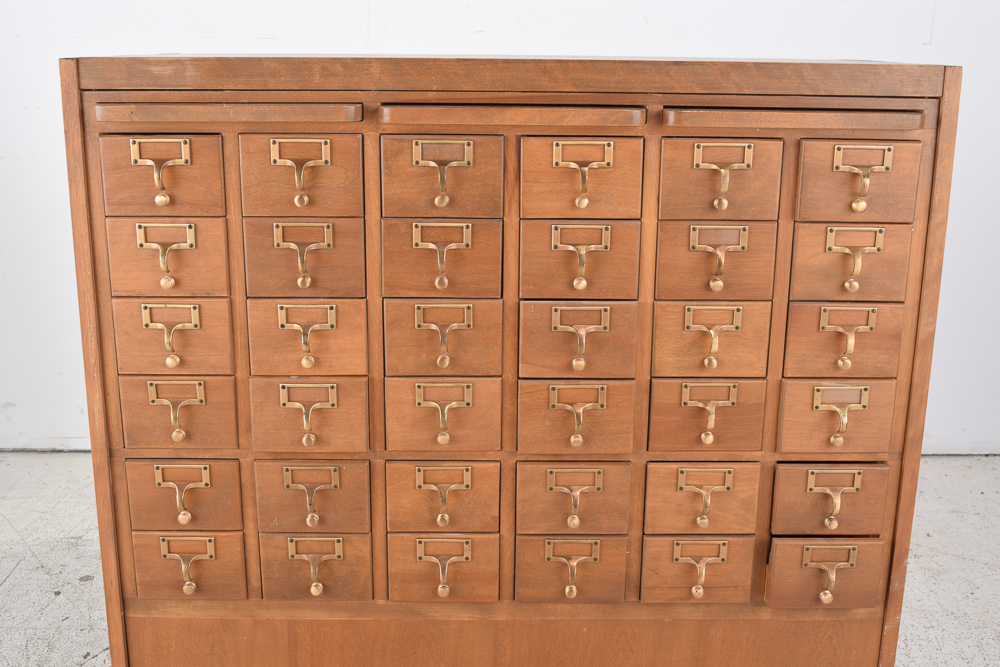 Vintage Library Card Catalog EBTH