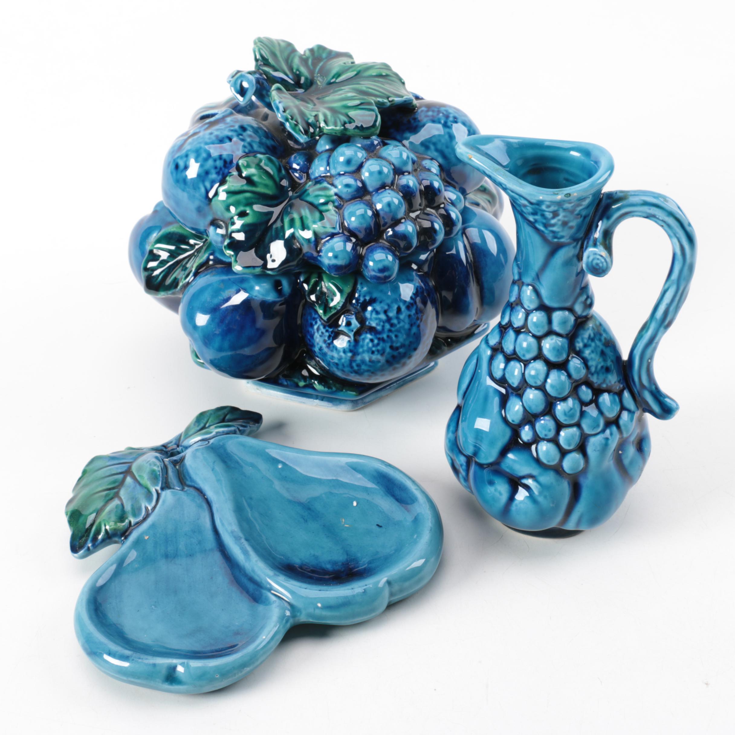 Vintage Inarco Pottery "Mood Indigo" Serveware EBTH