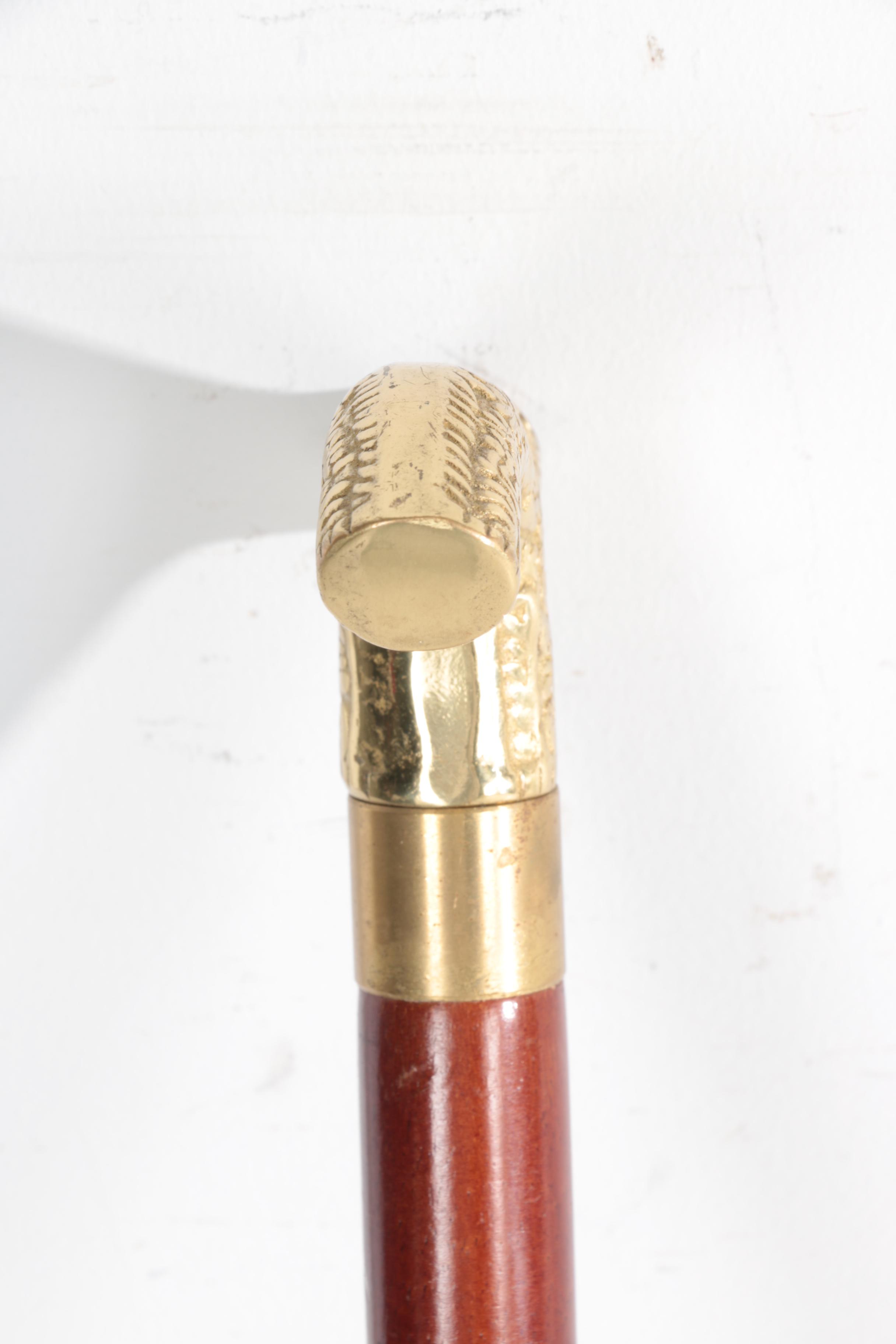 Vintage Walking Stick with Hidden Glass Flask EBTH