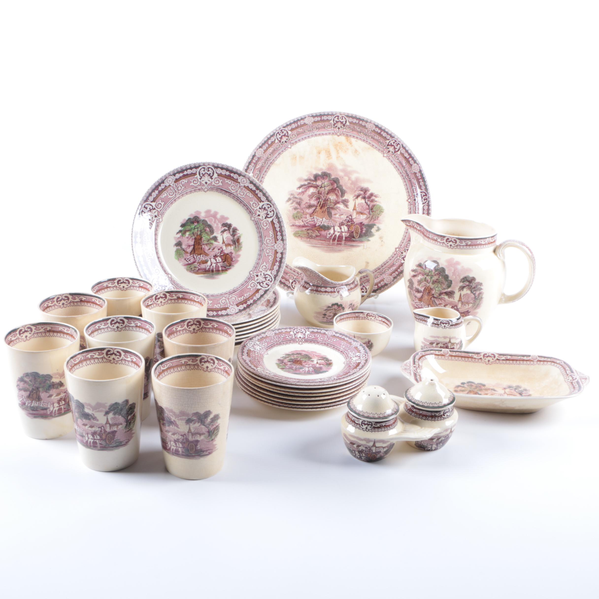 Antique English W. Baker & Co. "Woodland" Tableware EBTH