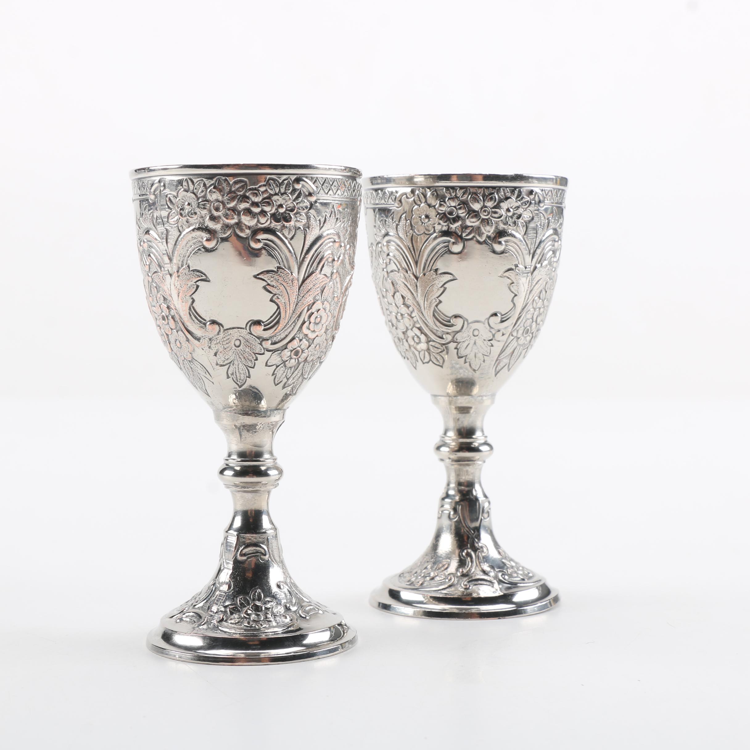 C & Co Silver Plate Cordial Glasses EBTH