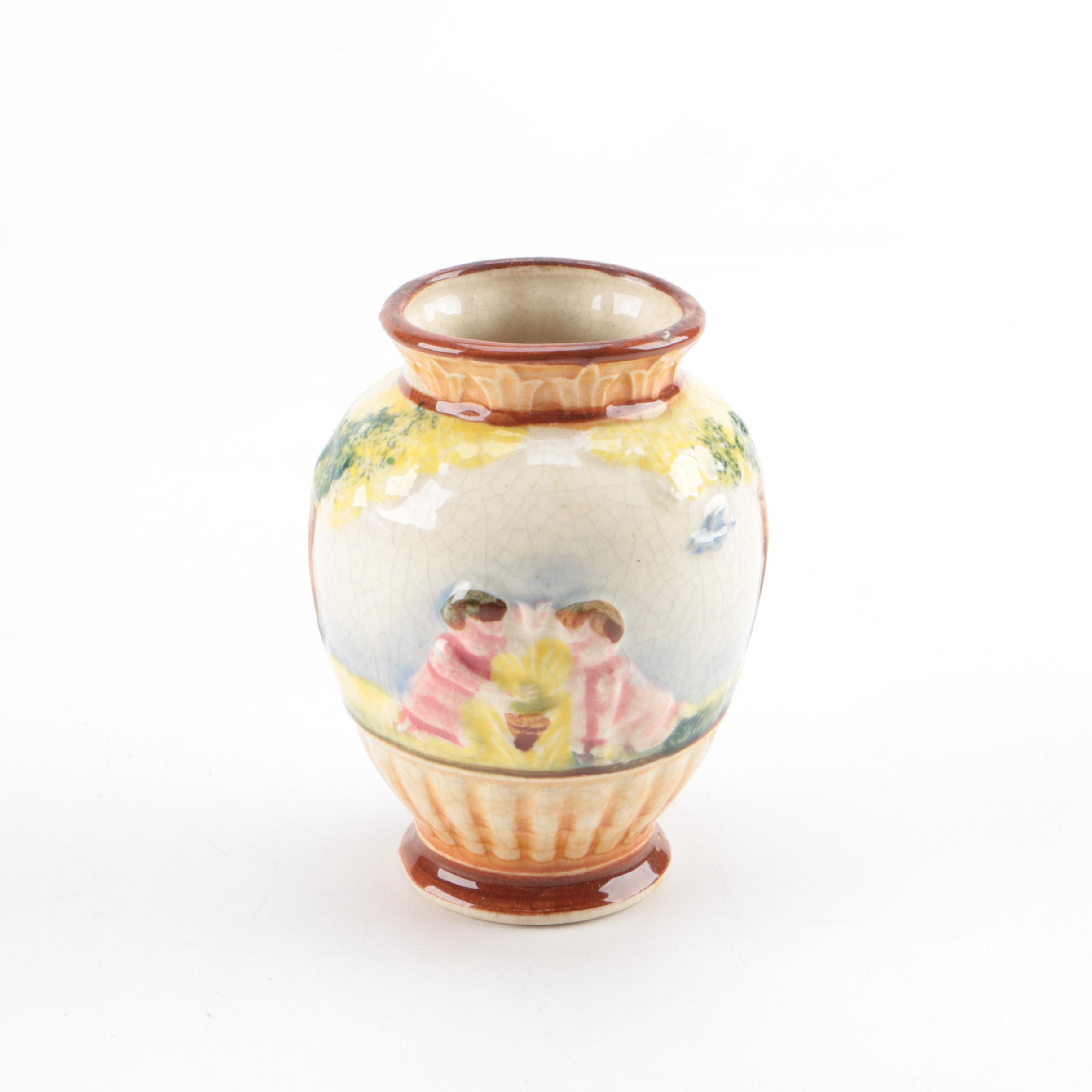 Pico Hand Painted Miniature Ceramic Vase Ebth