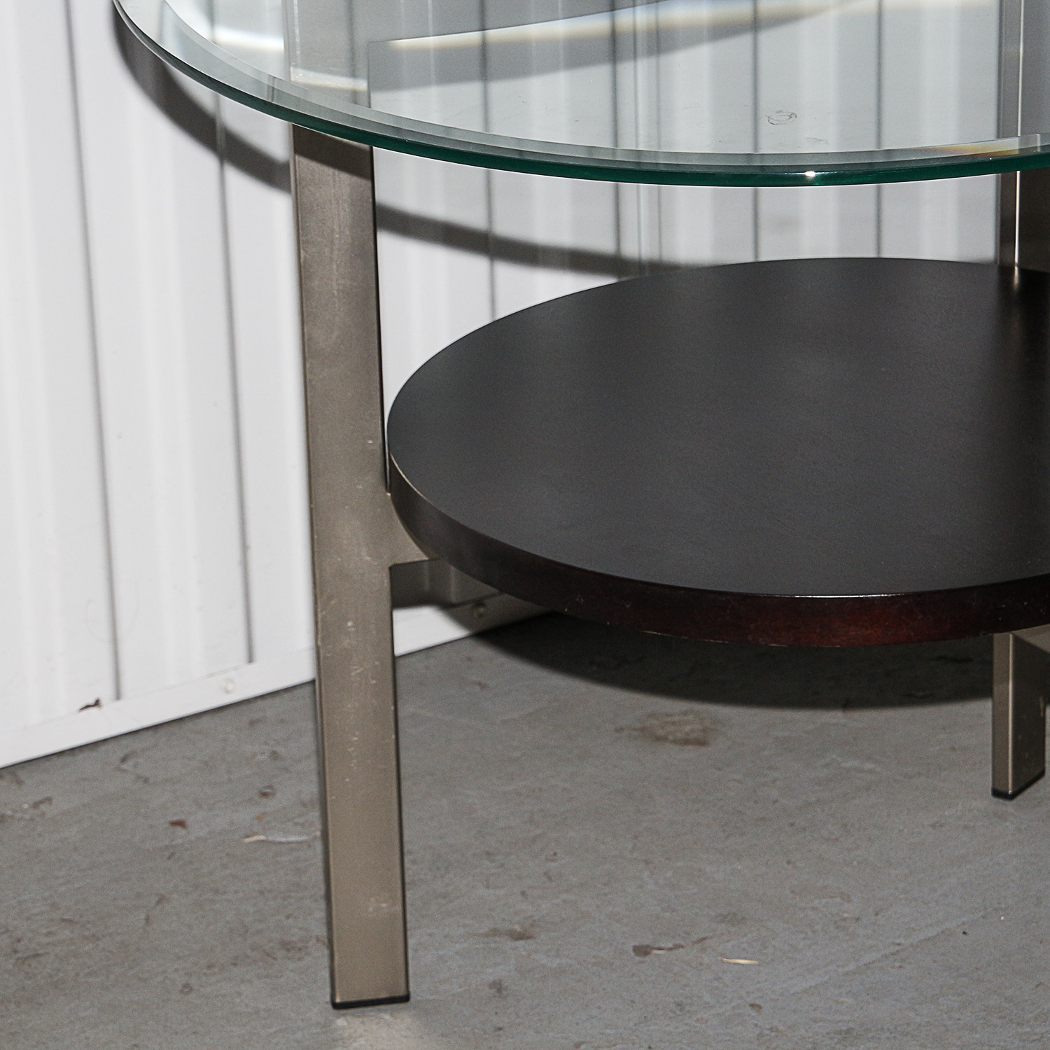 Contemporary Glass Top Accent Table EBTH