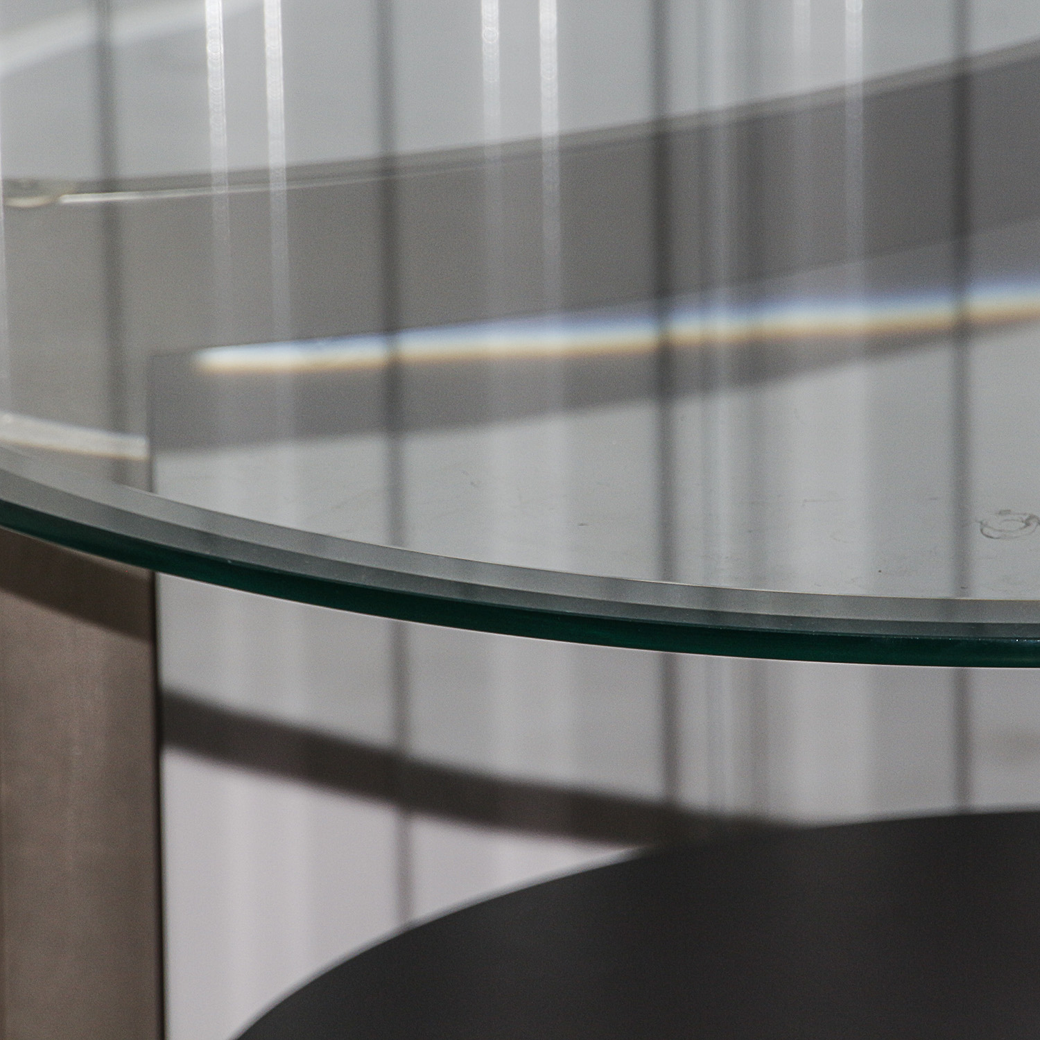 Contemporary Glass Top Accent Table EBTH