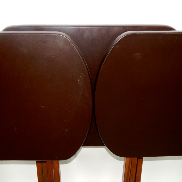 Dark Wood TV Trays EBTH