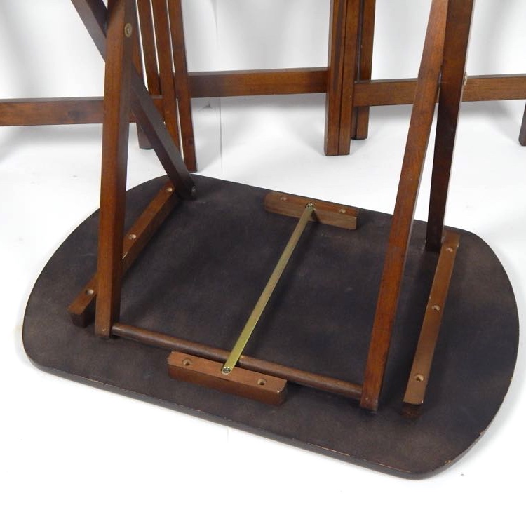 Dark Wood TV Trays EBTH