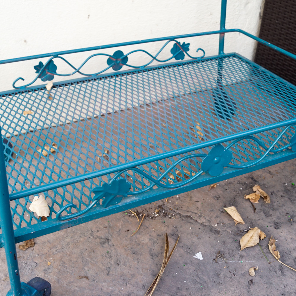 Blue Painted Metal Garden Cart EBTH