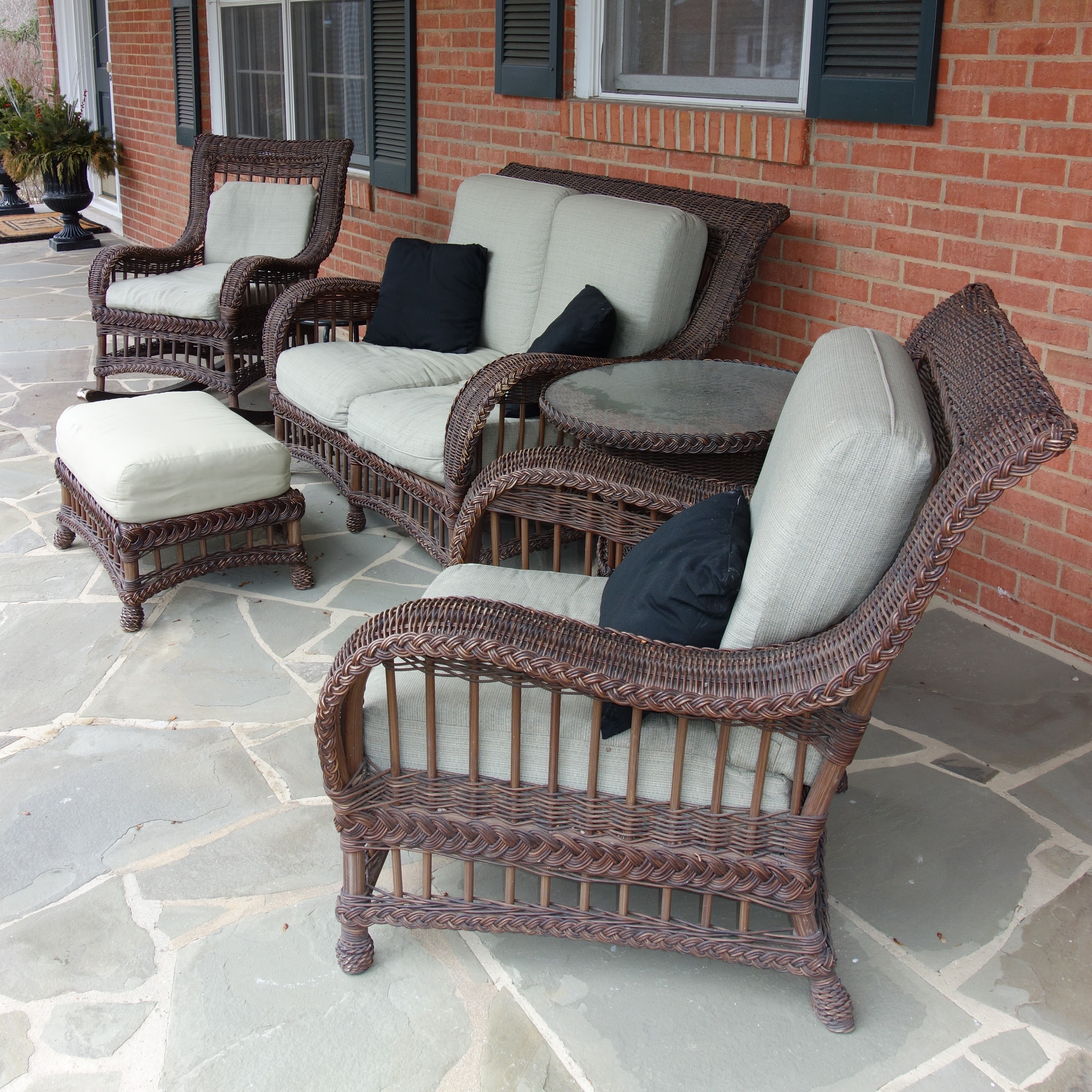 Ethan Allen Outdoor Wicker Furniture Set EBTH