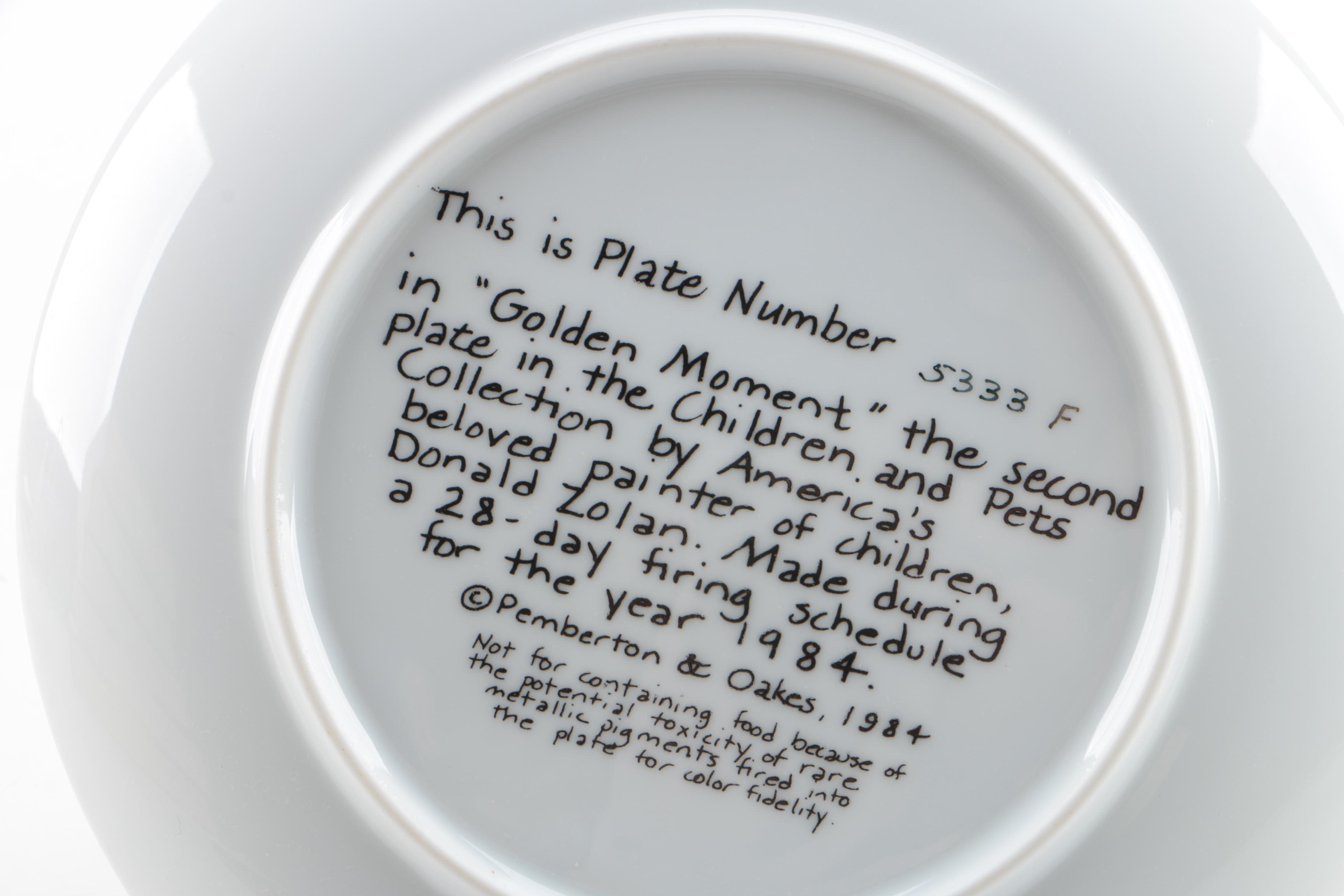 Pemberton & Oakes "Wonder of Childhood Plate Collection" Plates EBTH