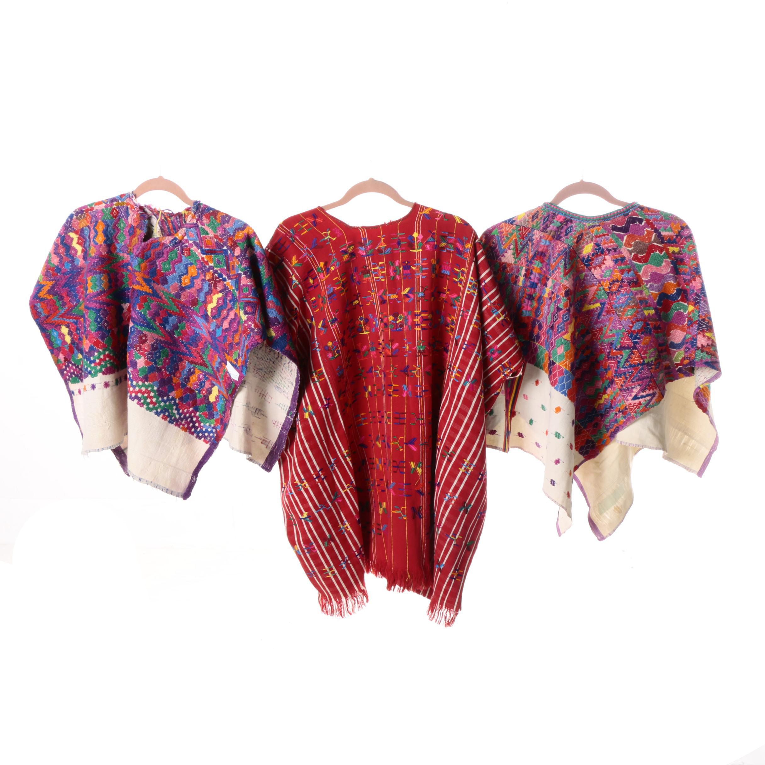 Central American Embroidered Ponchos EBTH
