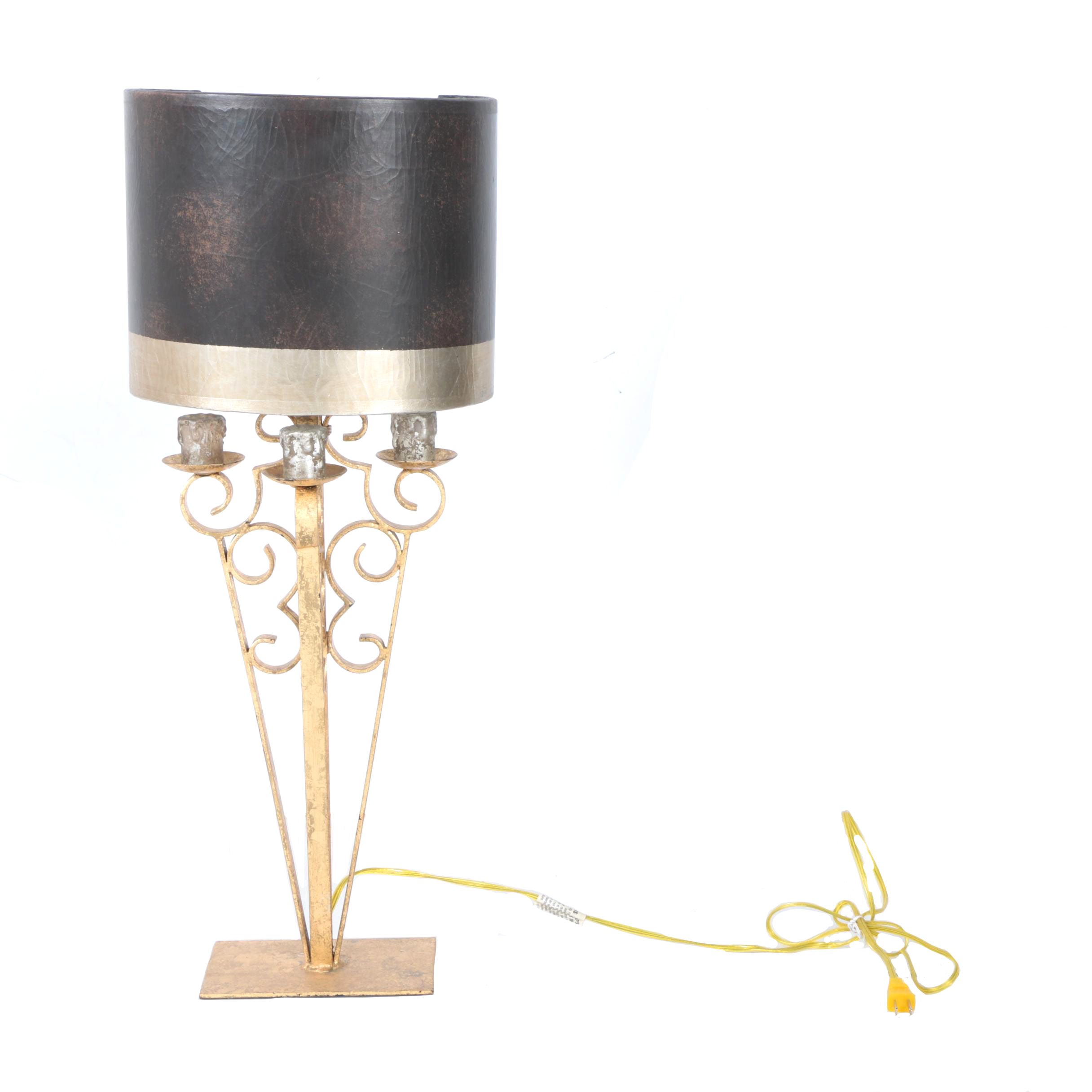 Gold Tone Table Lamp EBTH