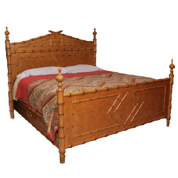 Bamboo Turned Maple Bed Frame in King-Size | EBTH