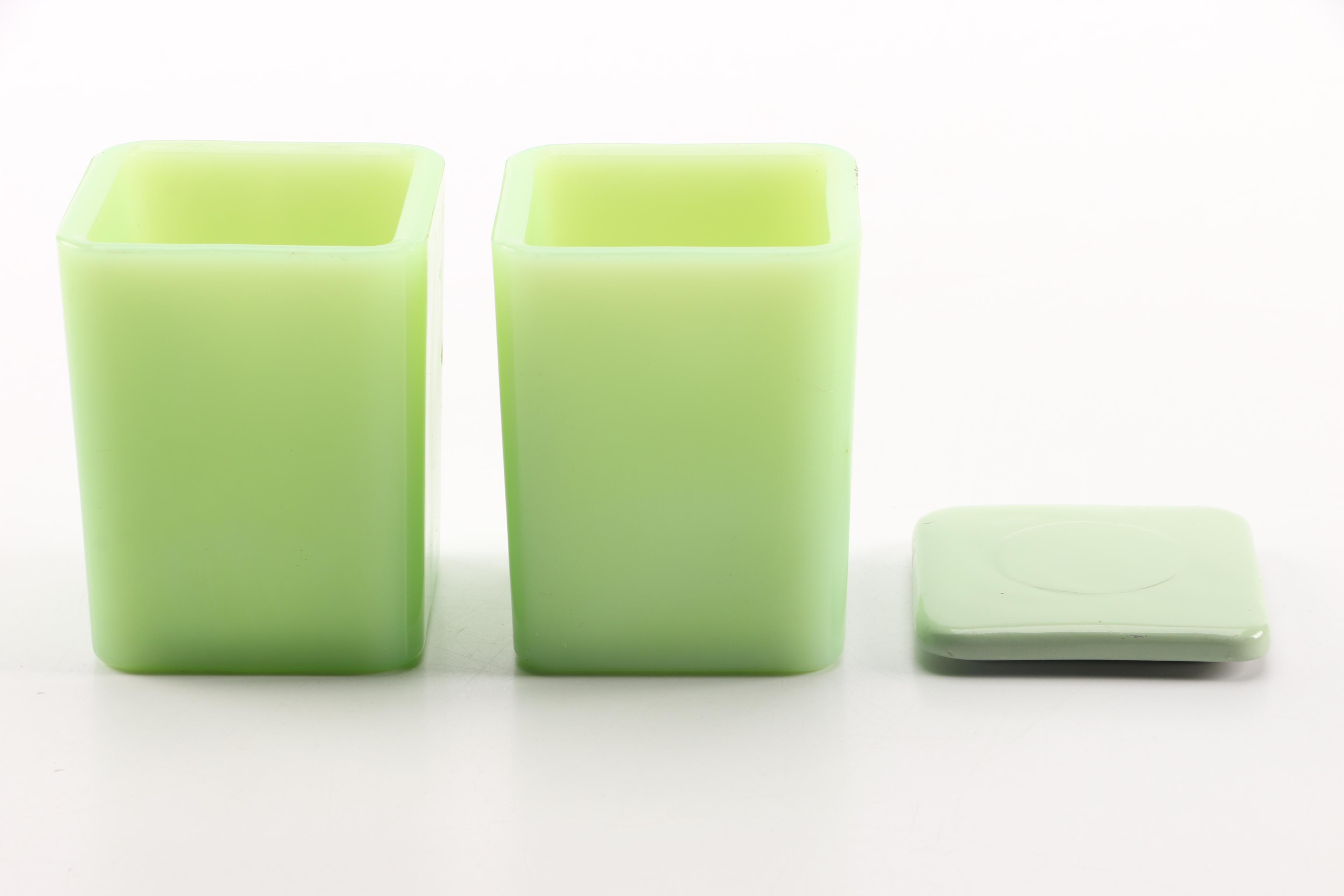 Vintage Jadeite Spice Canisters EBTH