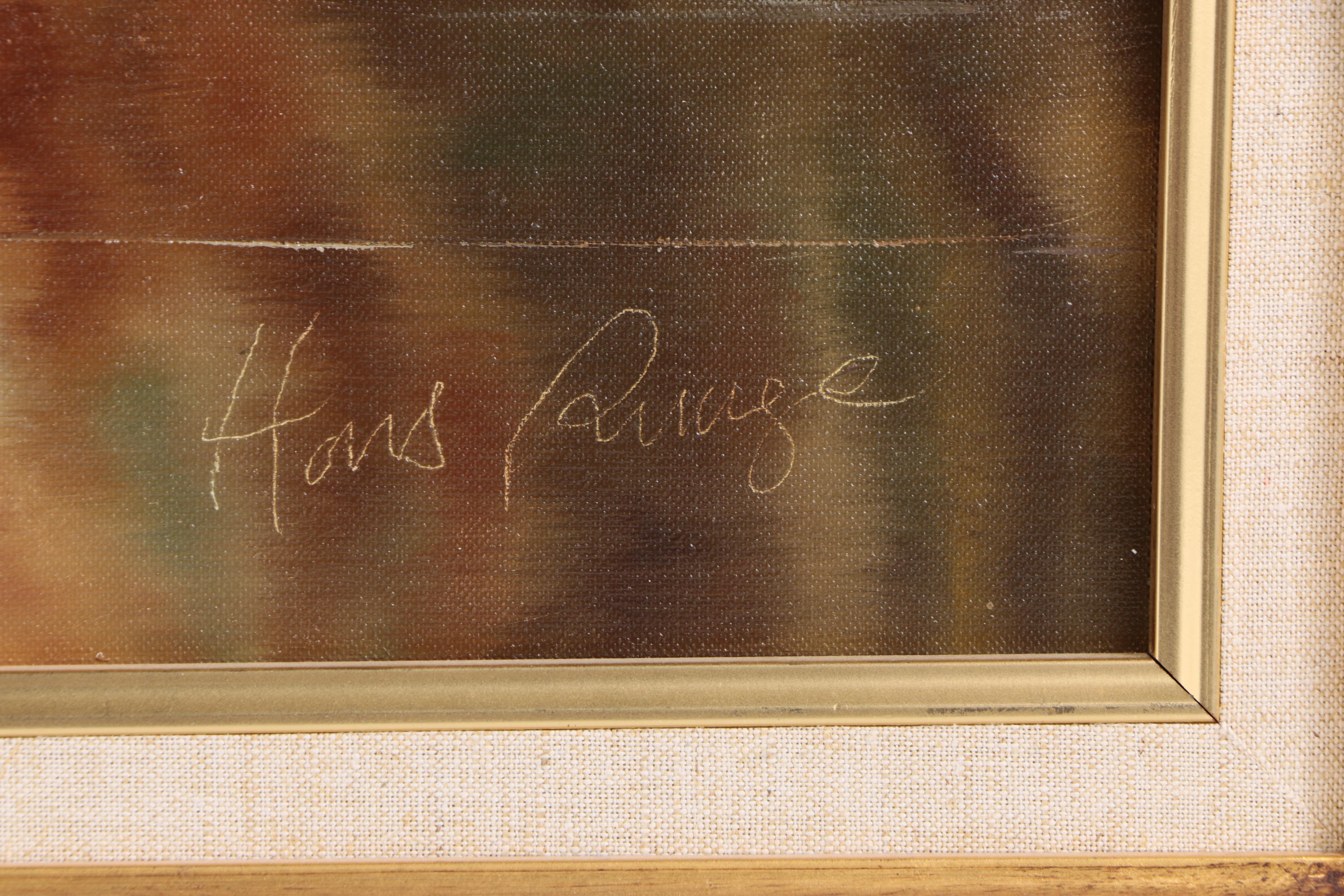 Hans Runge Oil Painting on Canvas of German Village in Autumn EBTH